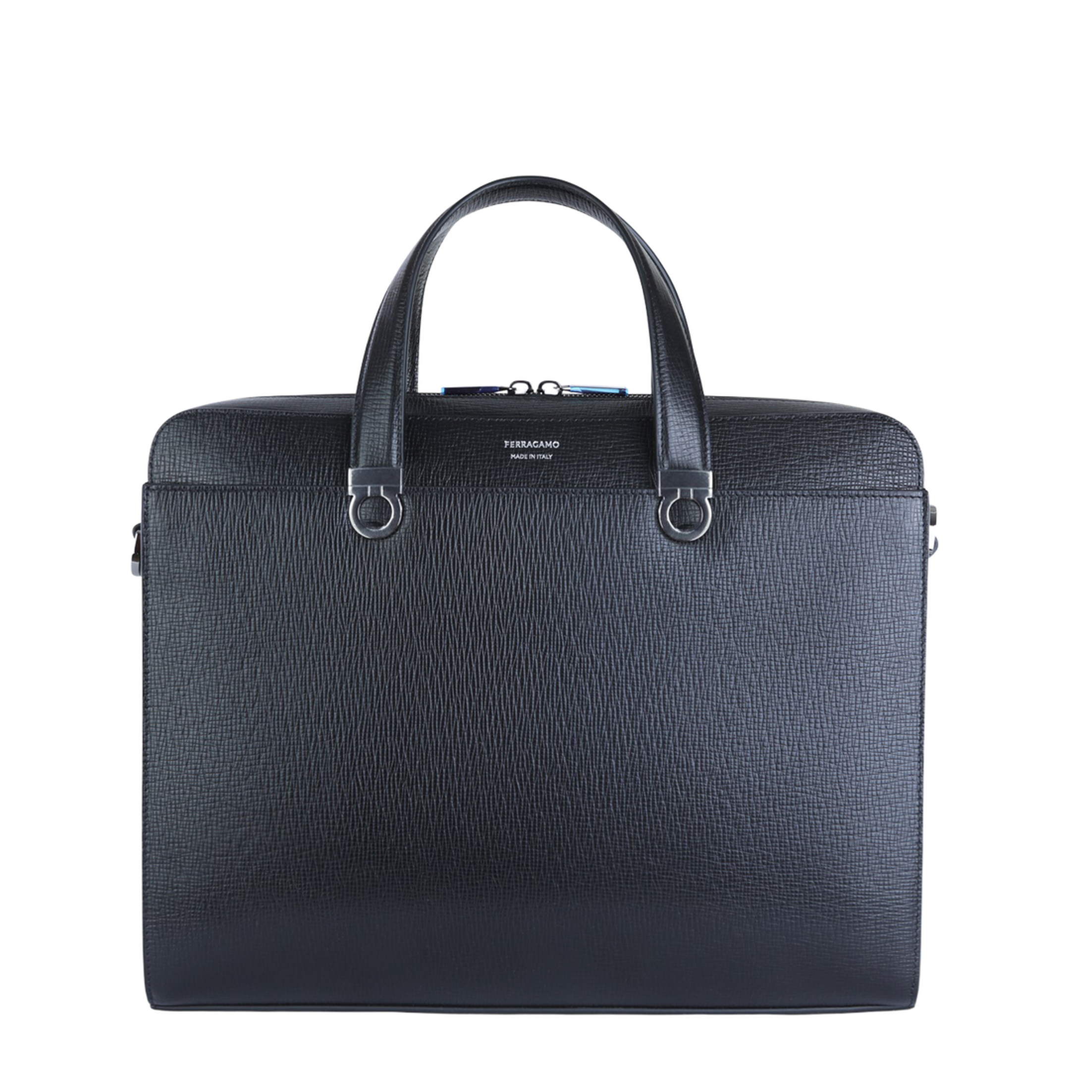 Gancini Trading Hammered Calfskin Briefcase - Black - Image 1