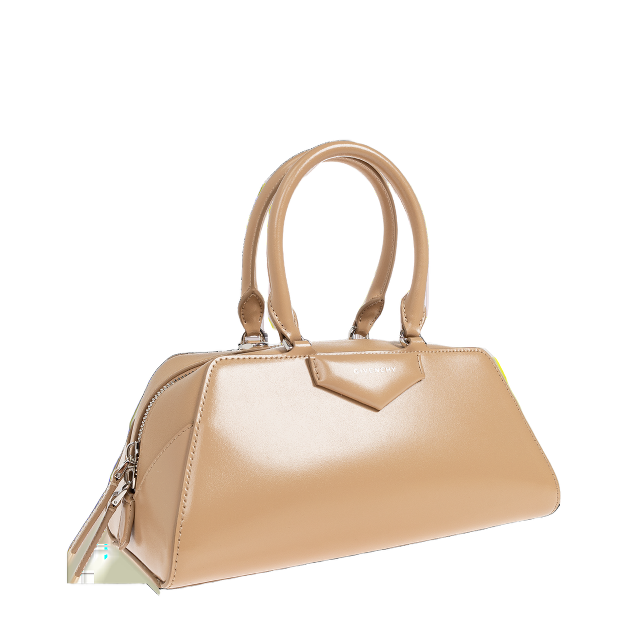 Antigona East-West Small Box Calfskin Handbag - Sand - Image 4