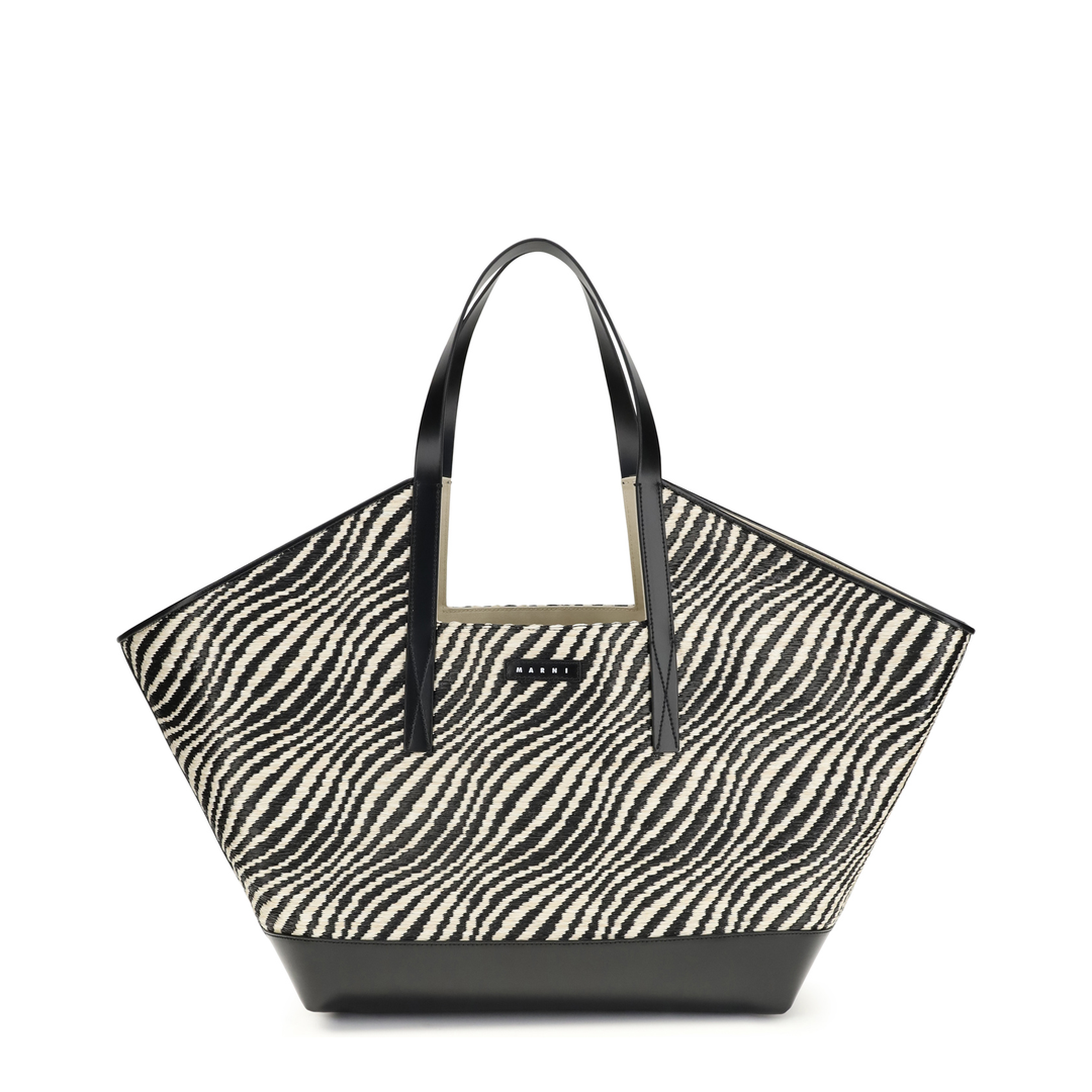 Raffia Effect Fabric Tote Bag - Image 1