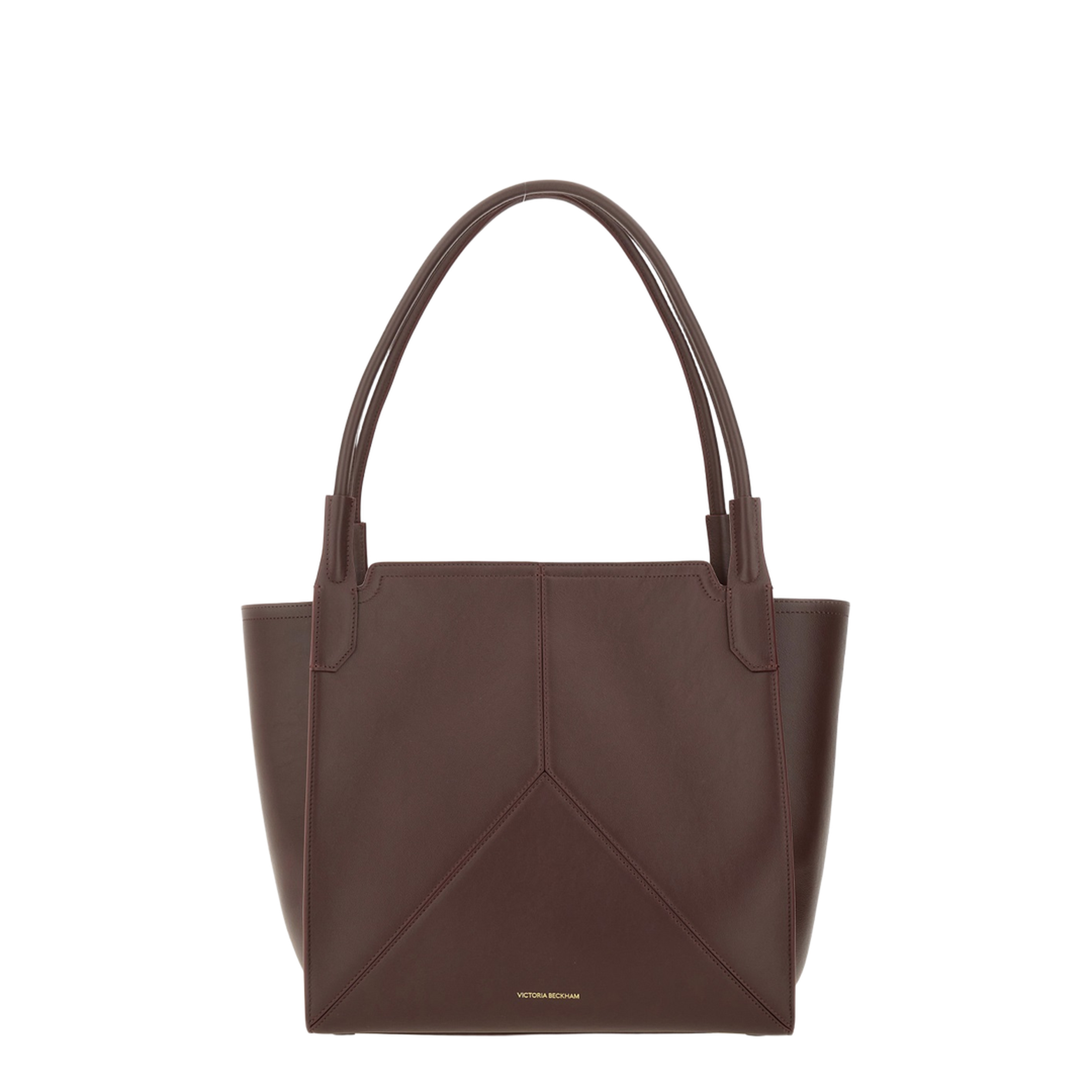 Victoria Calf Leather Tote Bag - Burgundy - Image 2