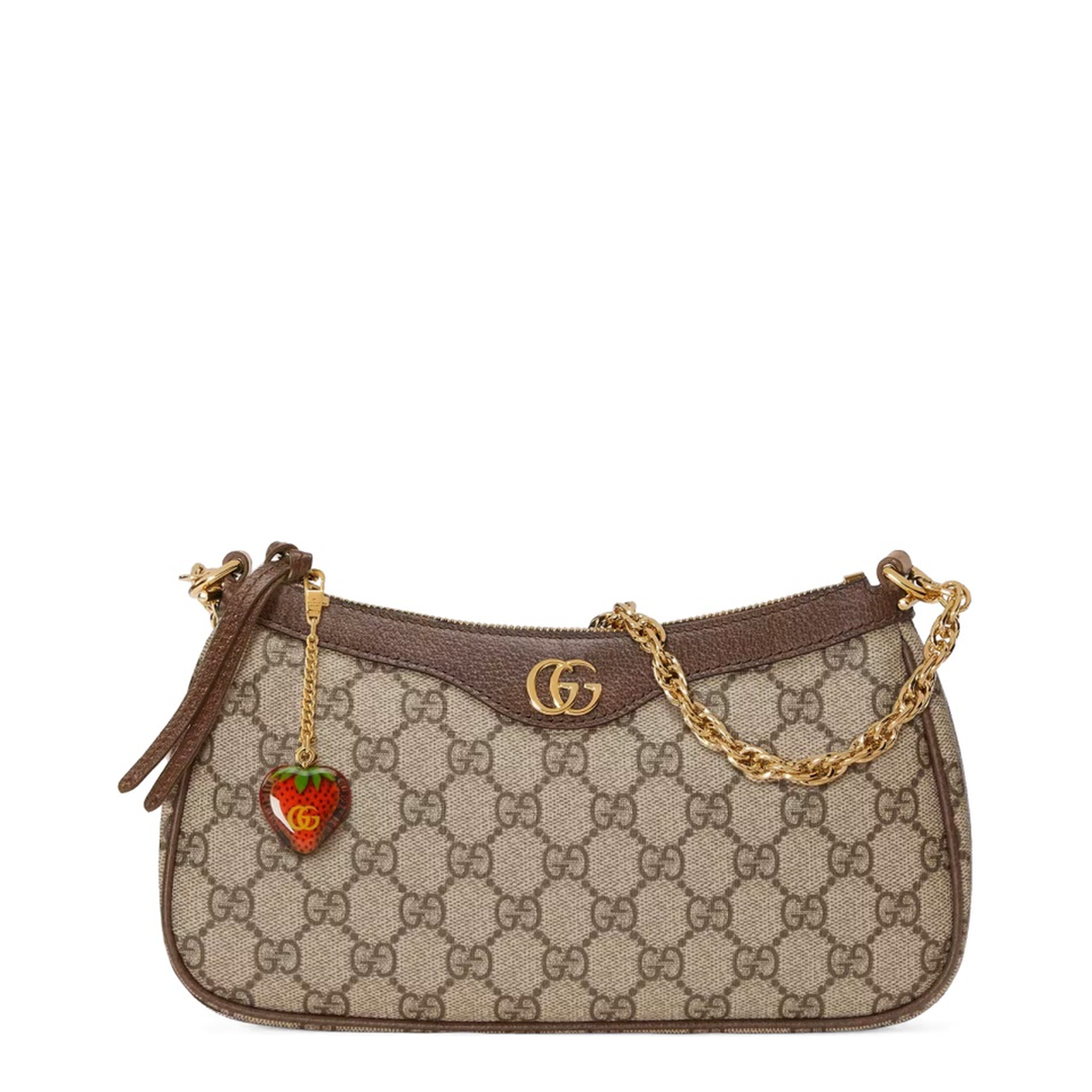 Ophidia Mini Leather Bag - Brown - Image 1