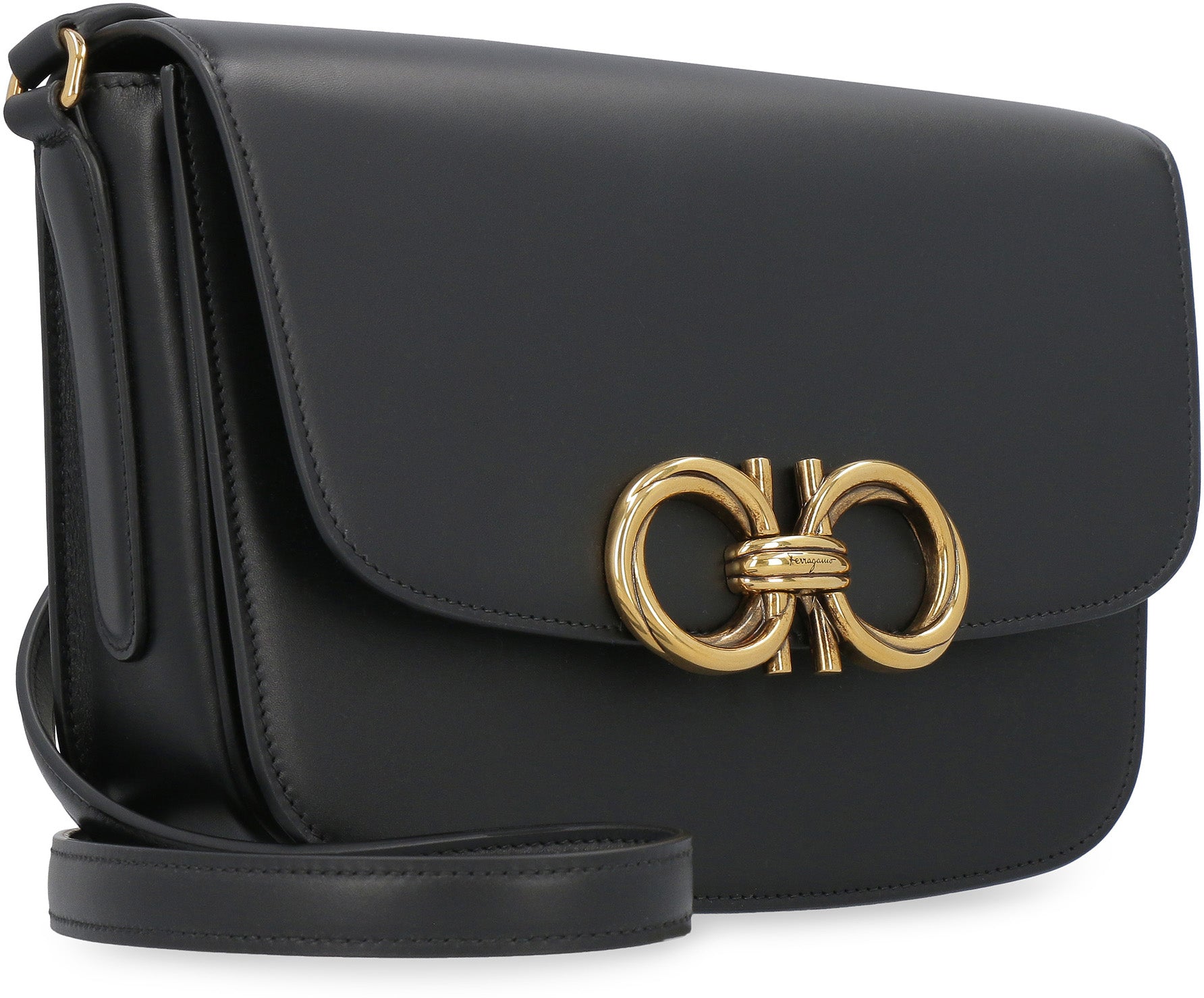 Trapezio Shoulder Bag, Gold Hardware - Image 2