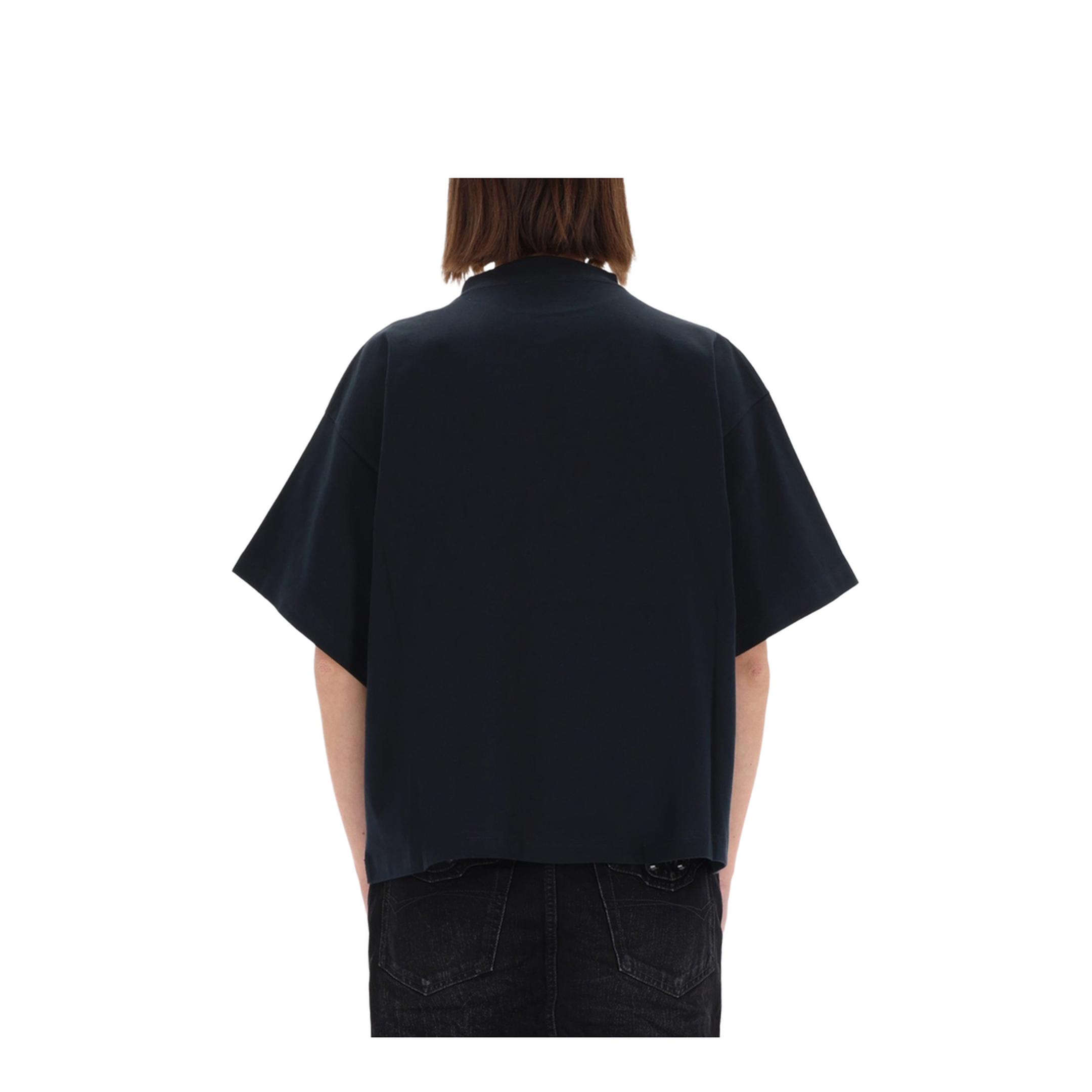 Cropped Nano Bb T-Shirt in Black - Image 4