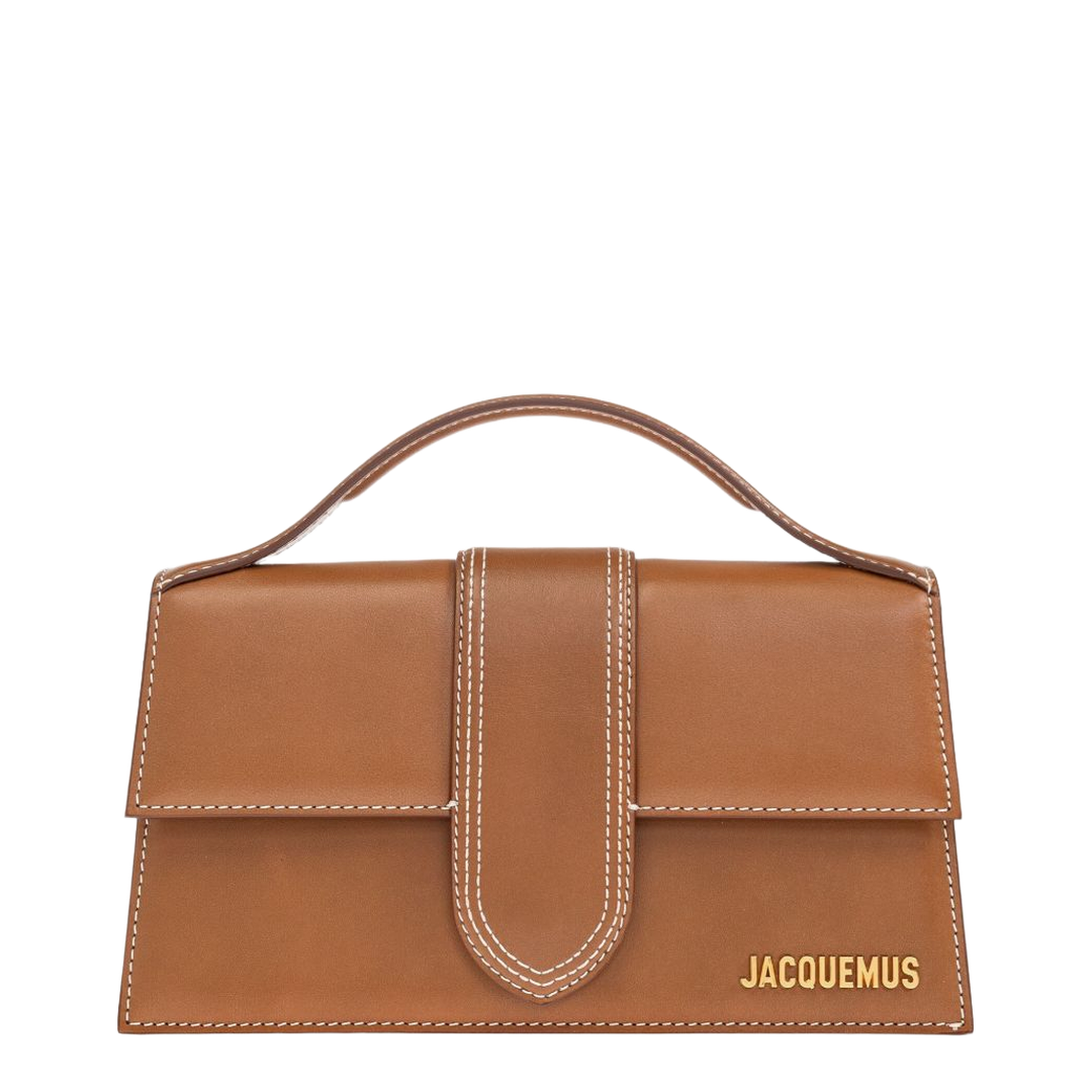 Bambino Large Calfskin Top-Handle Bag - Light Brown - Image 1