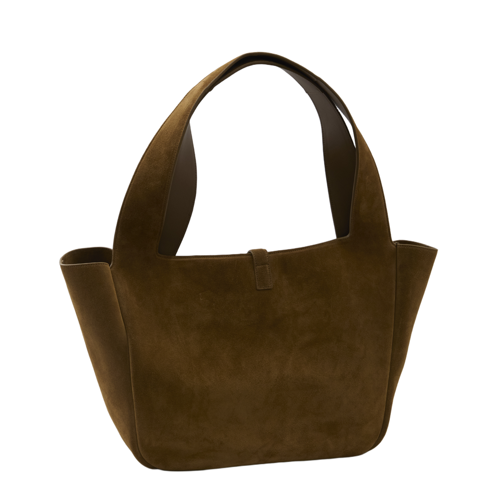 Biscuit Suede Leather Le 5 A 7 Bea Shopping Bag - Image 2
