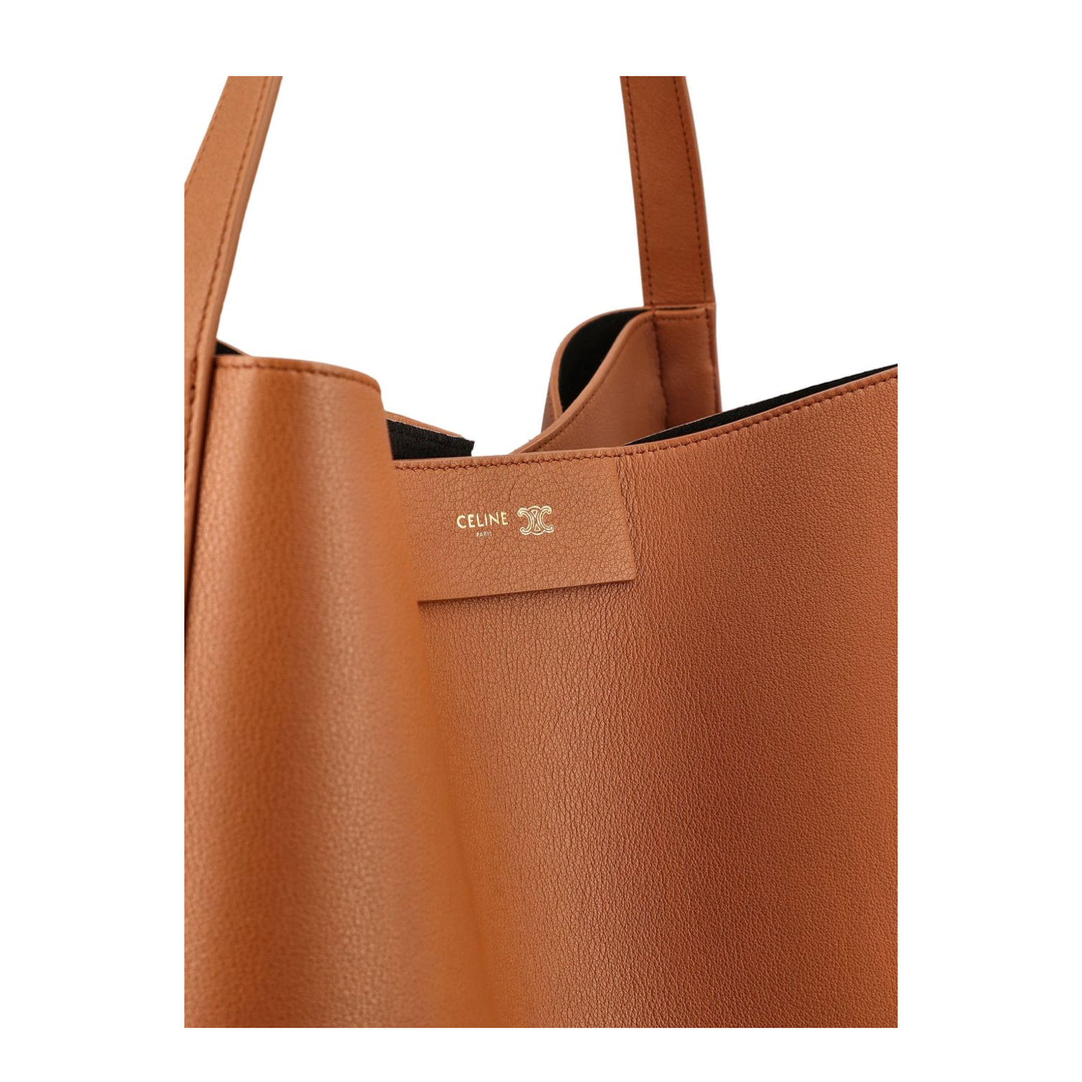 Double Cube Leather Handbag - Brown - Image 3