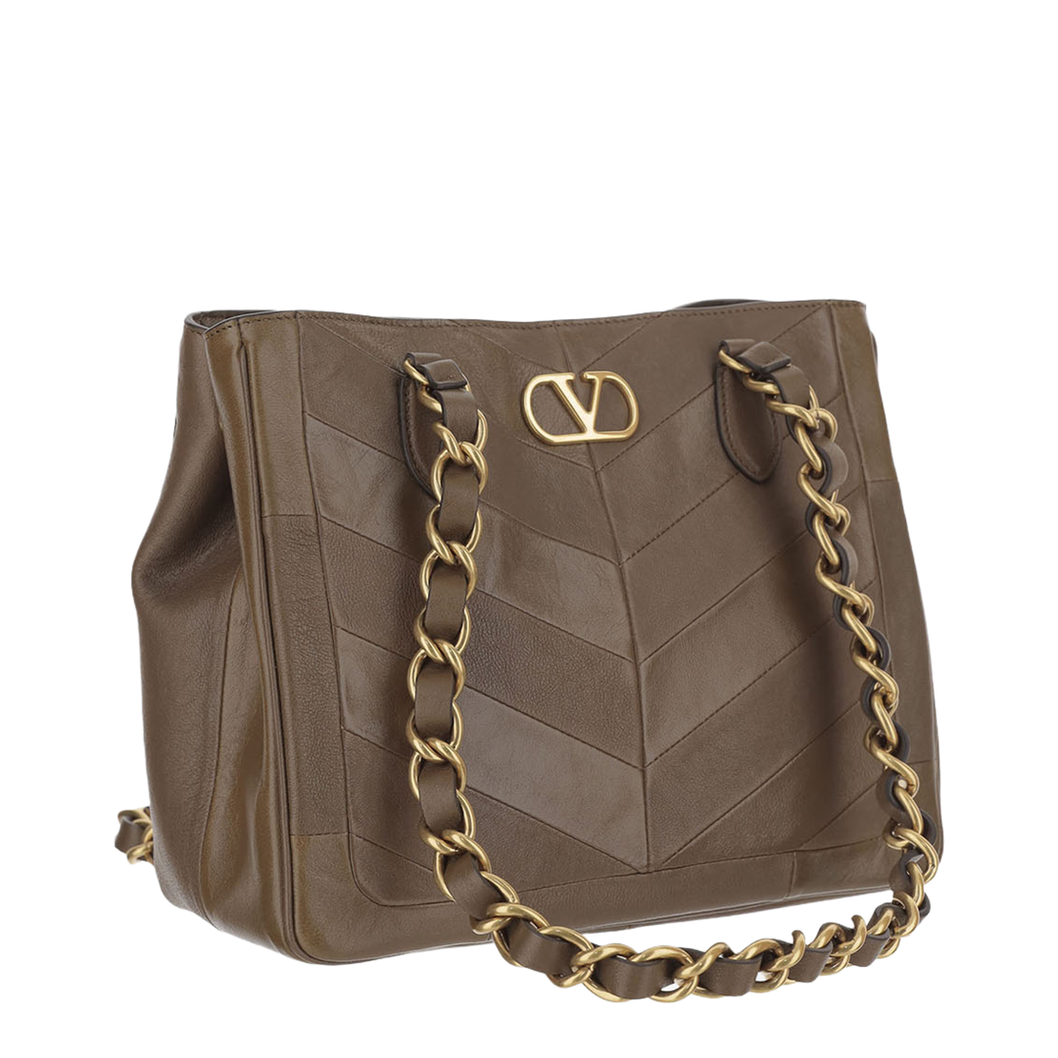 Laseine Small Nappa Leather Shopping Bag - Patchwork Multicolor - Image 2