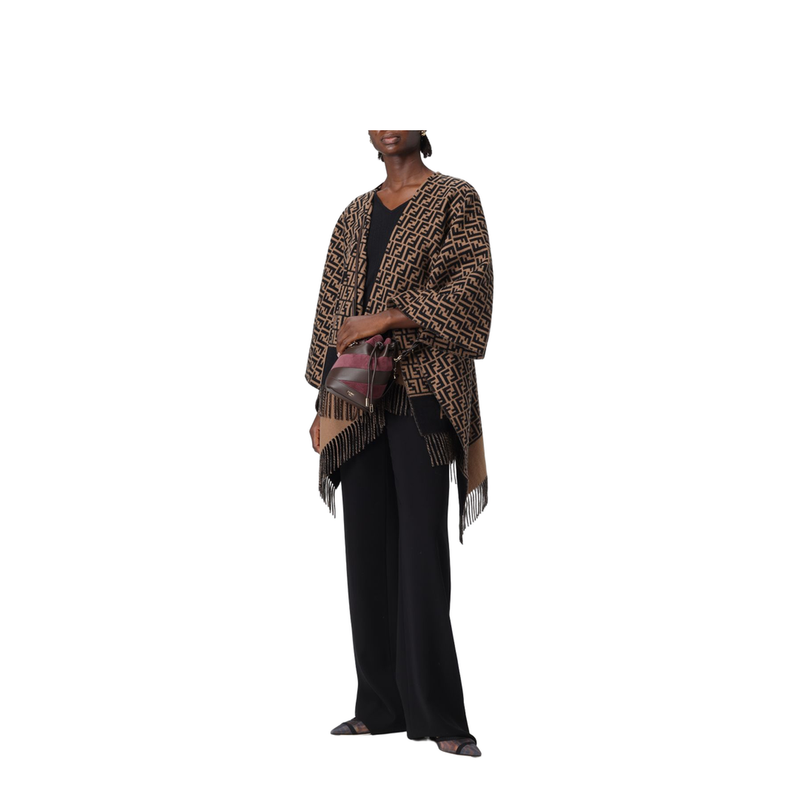 Mini Mon Tresor Chevron Bucket Bag Leather - Image 2