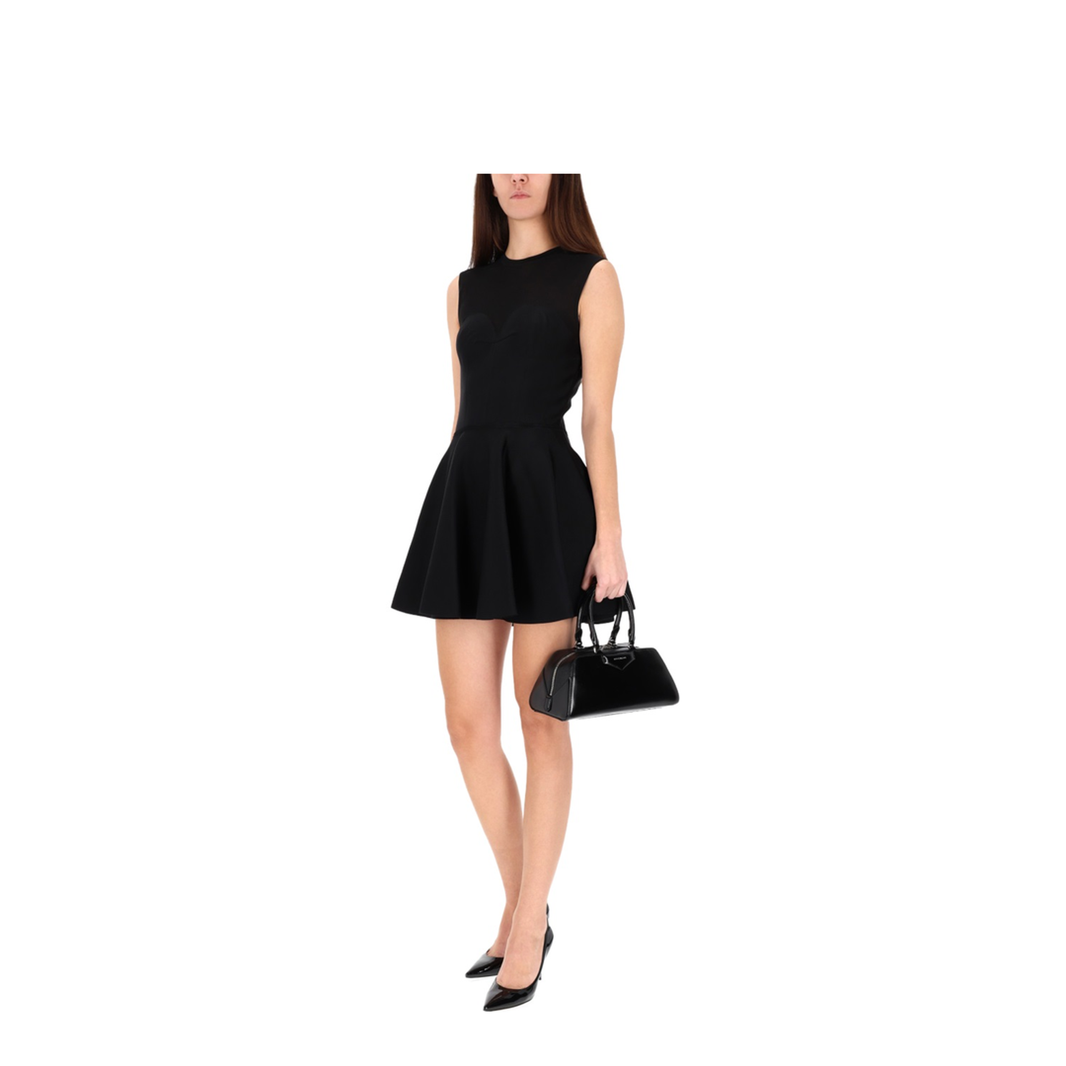 Mini Dress with Flared Skirt - Image 2
