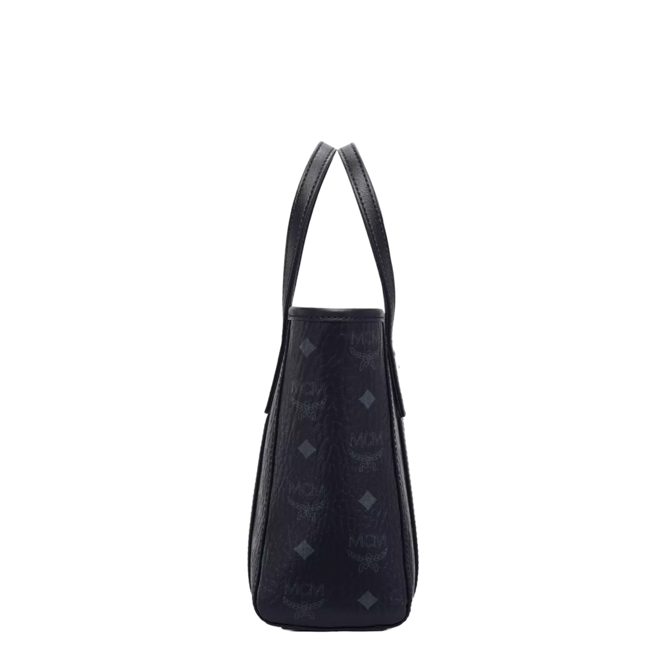 Toni Top-Zip Mini Tote Calf Leather Tote - Black - Image 3