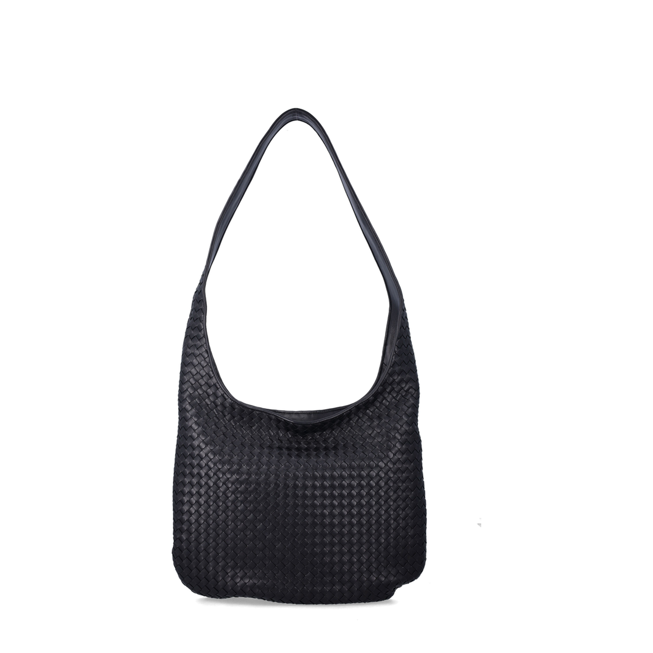 Veneto Large Lambskin Crossbody Bag - Black - Image 3