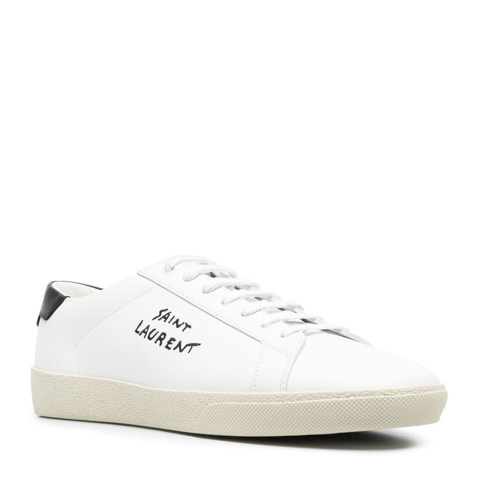 Court Classic Embroidered Sneakers in Smooth Leather - Image 2
