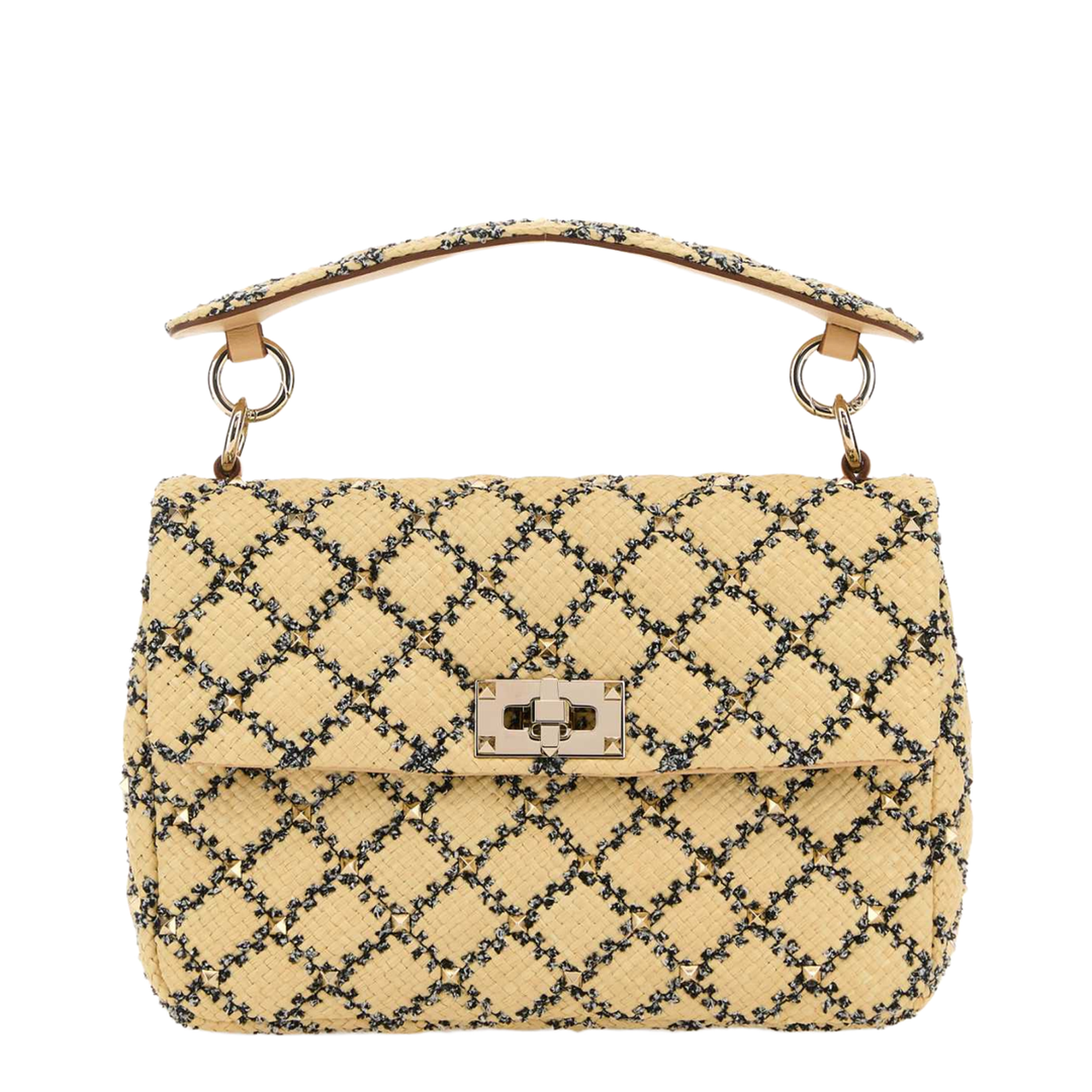 Garavani Raffia Rockstud Handbag - Image 3