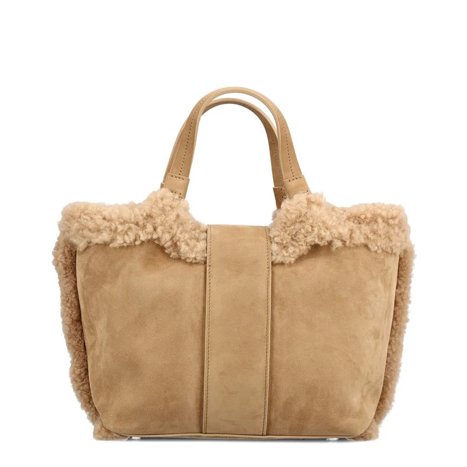 Choc Shopping Bag Suede Beige - Image 2