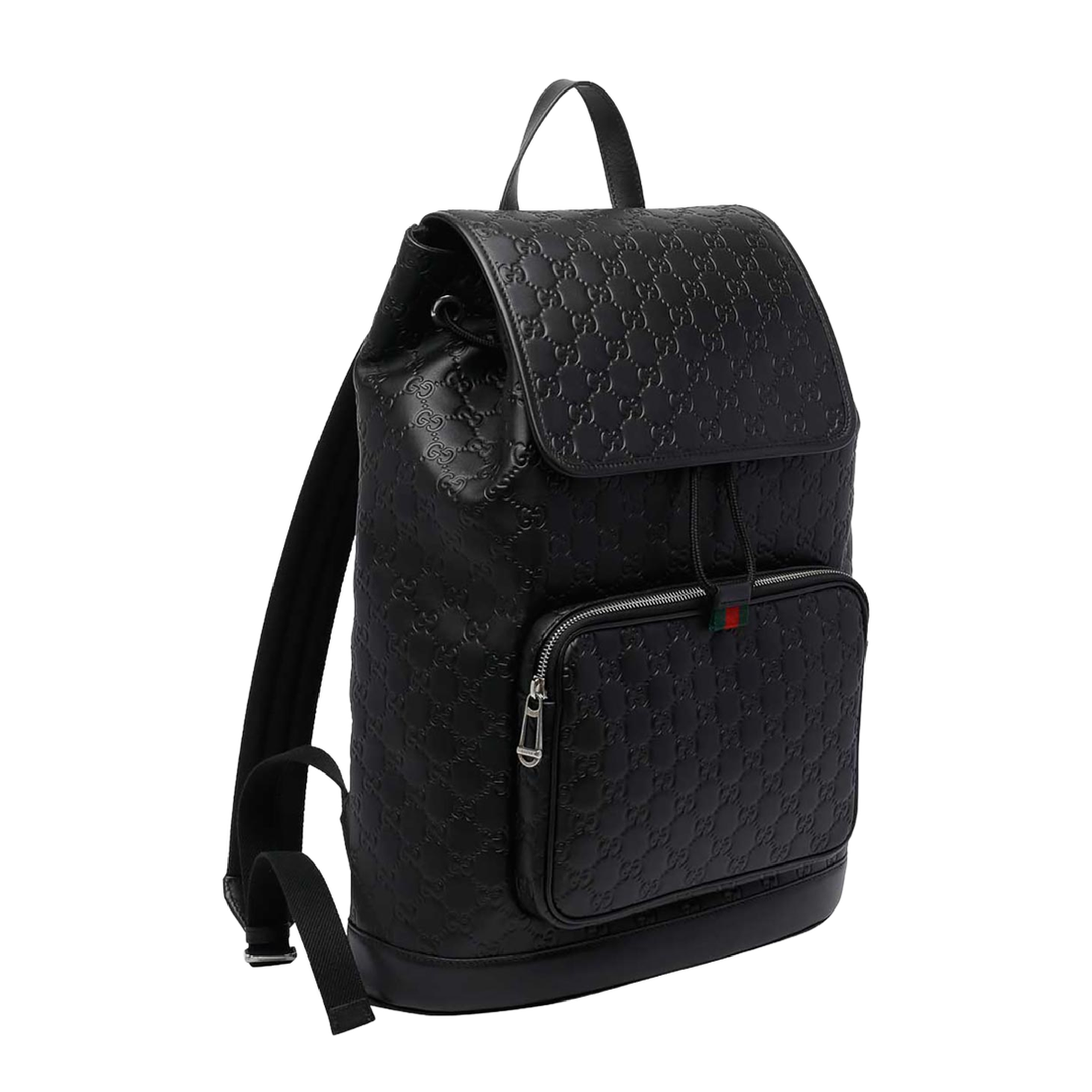 GG Emblem Medium Calfskin Backpack - Black - Image 2