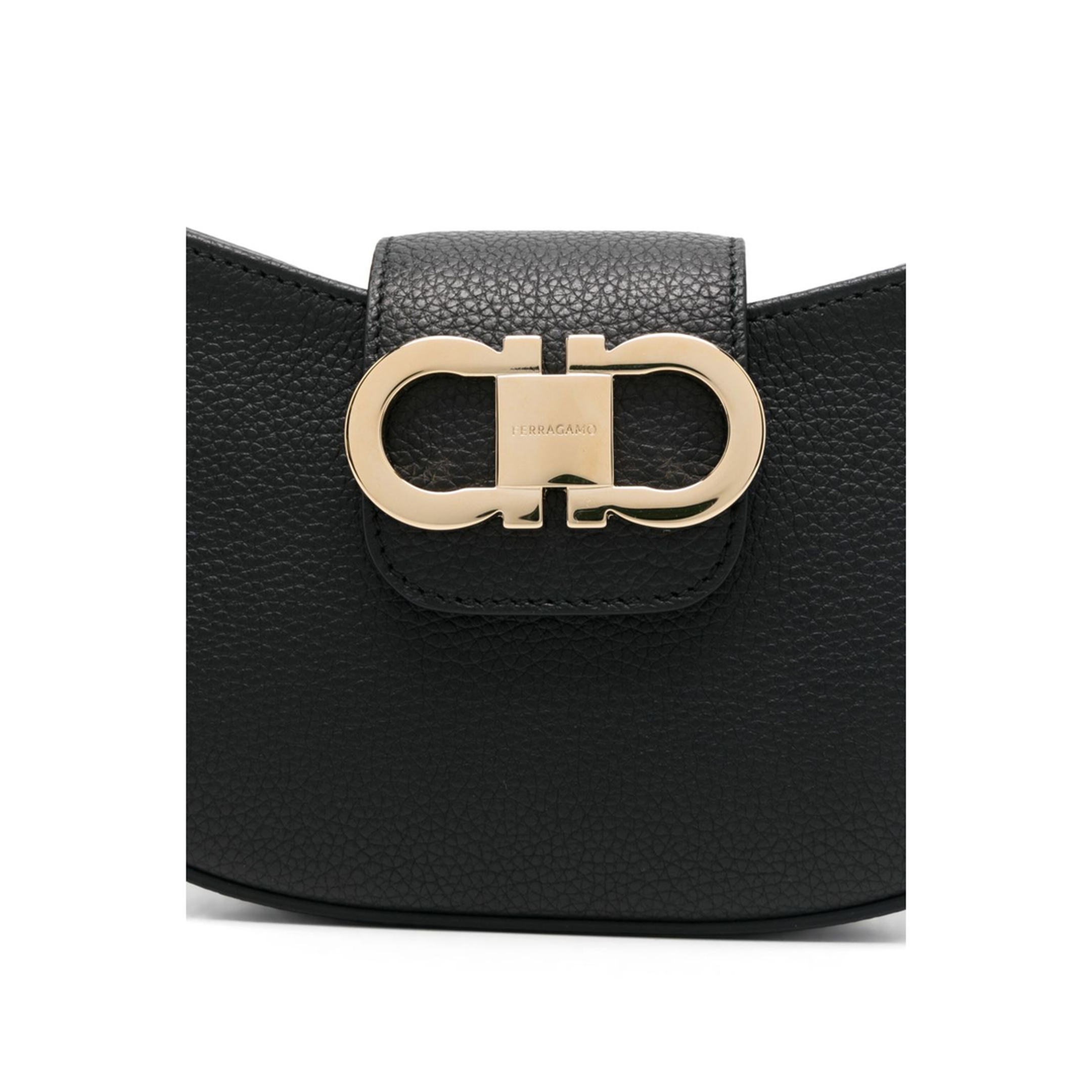 Minibag Double Gancino Small Leather Goods Black - Image 5