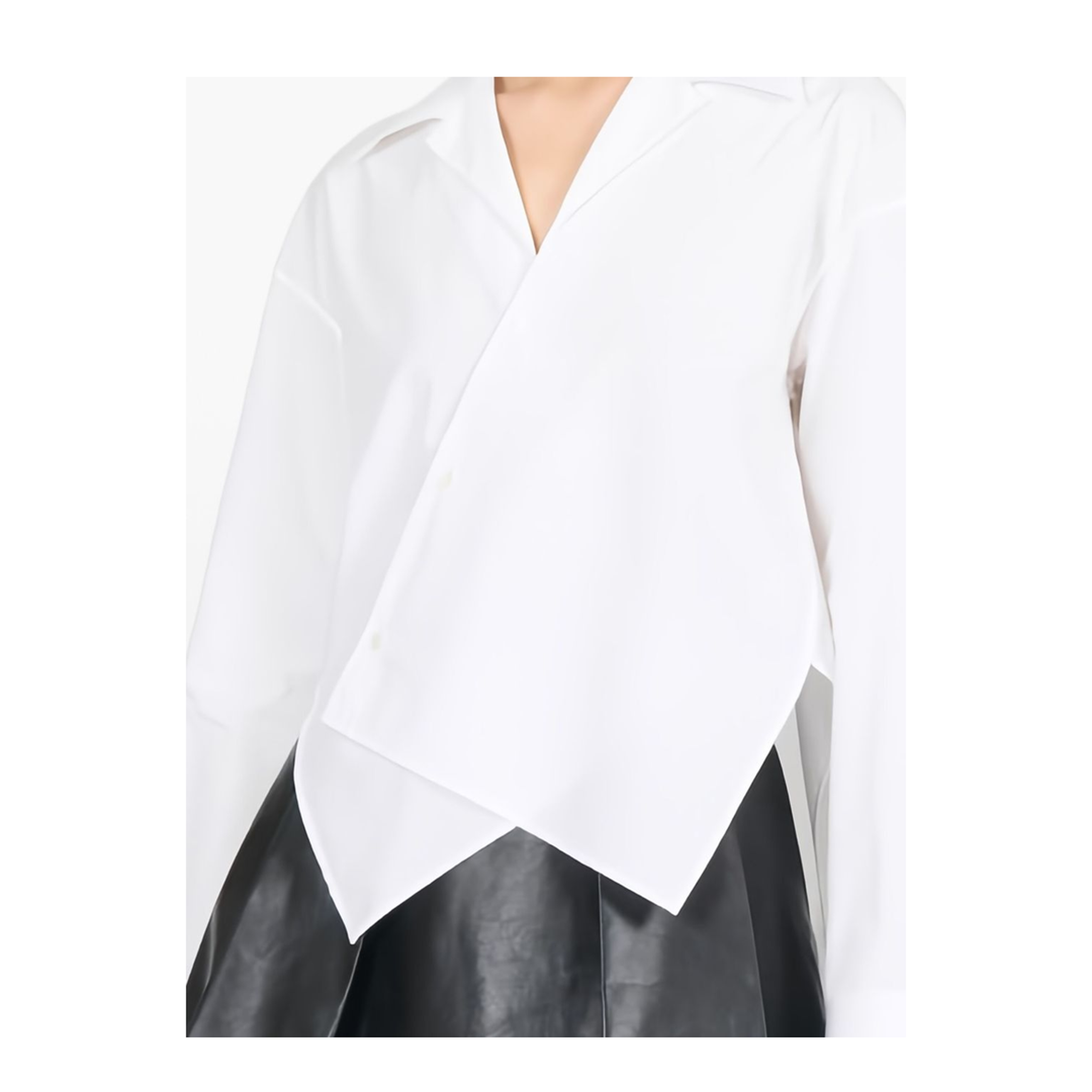 Asymmetric Cotton Shirt - Image 2