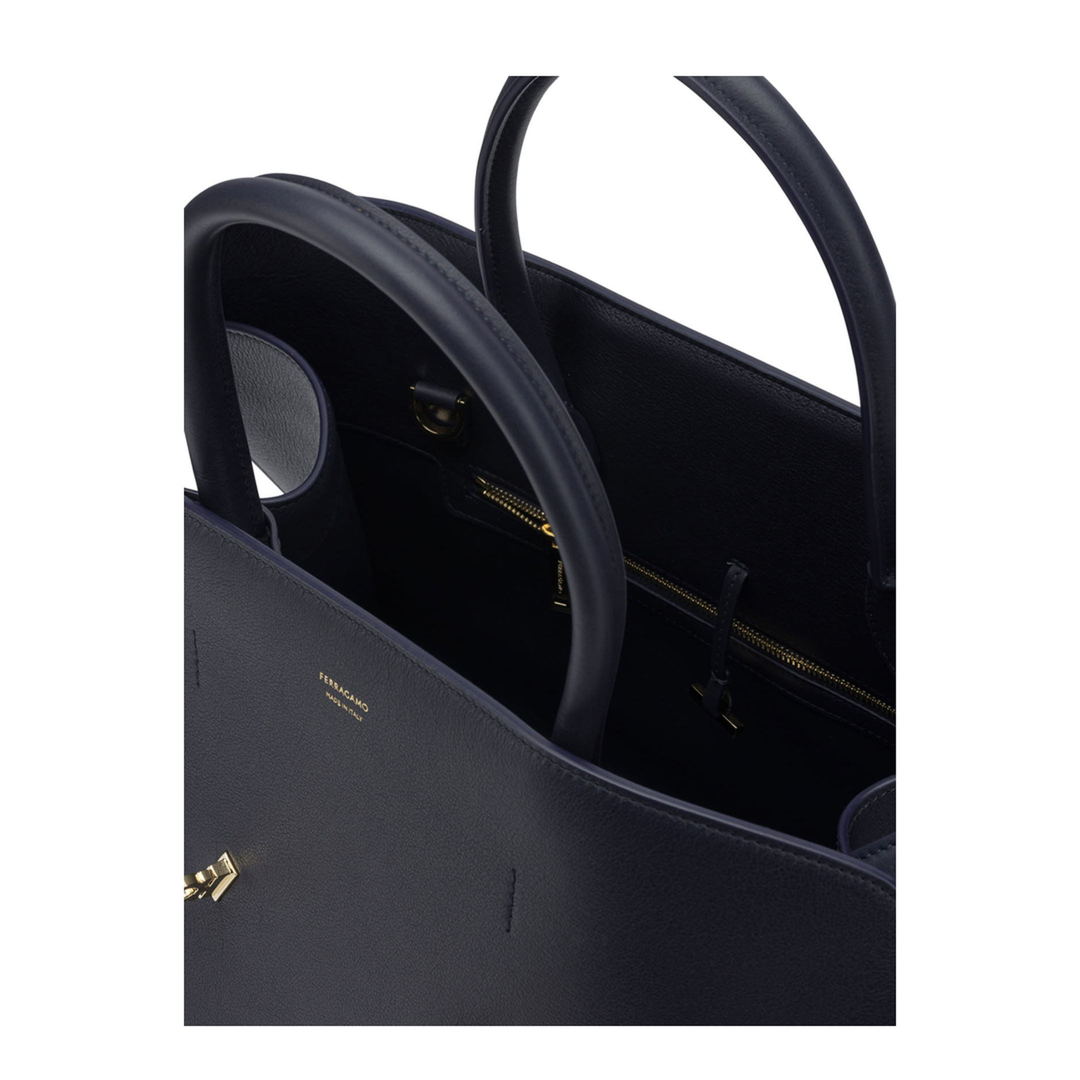 Hug Medium Calfskin Tote Bag - Navy - Image 5