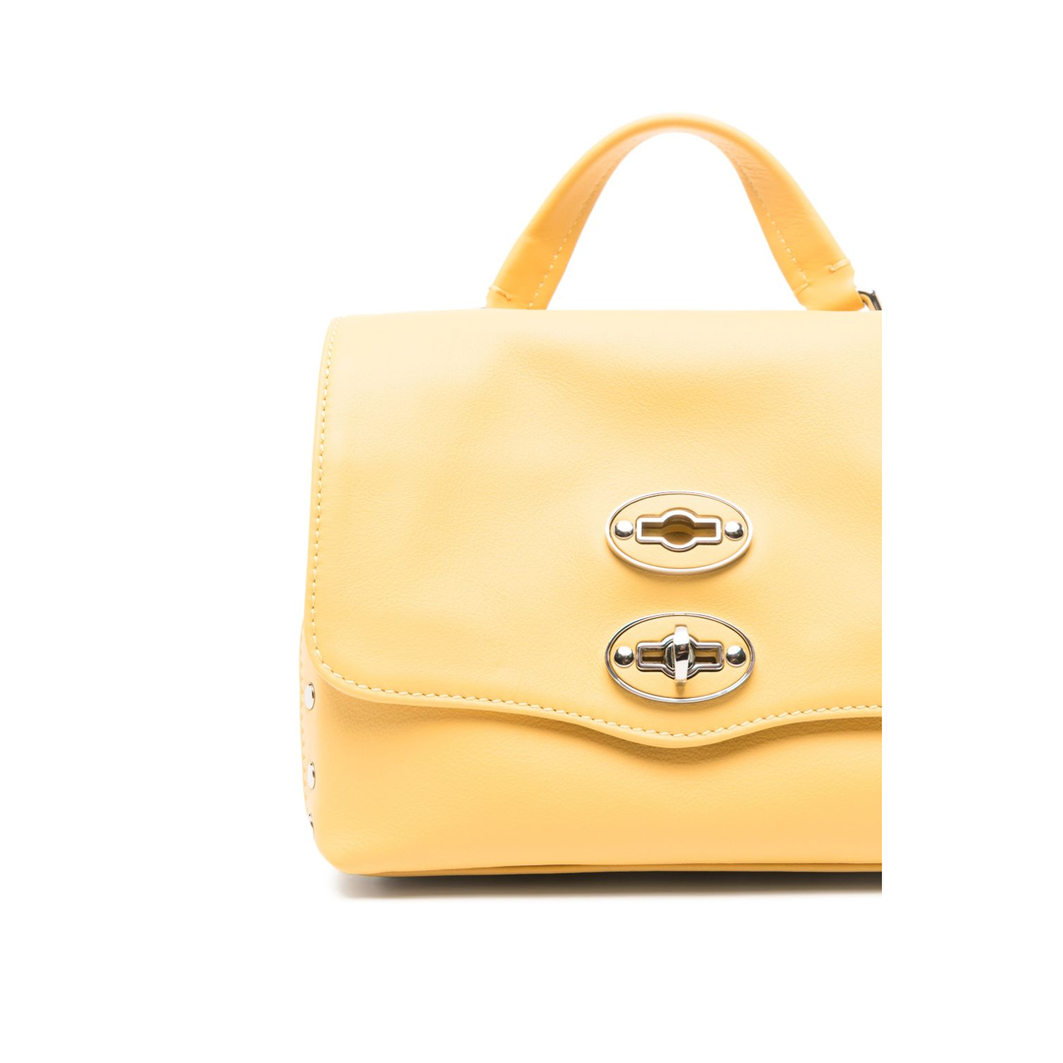 Postina Calf Leather Top-Handle Handbag - Yellow - Image 4