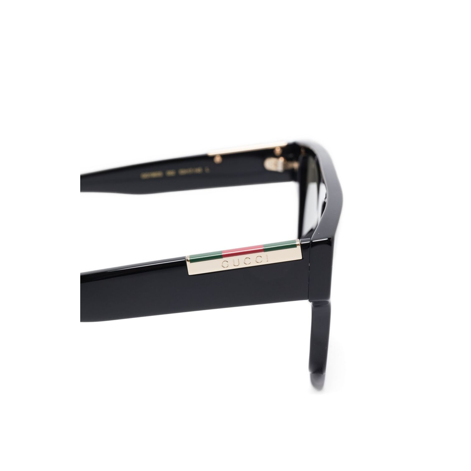 Rectangular Frame Sunglasses in Black - Image 4