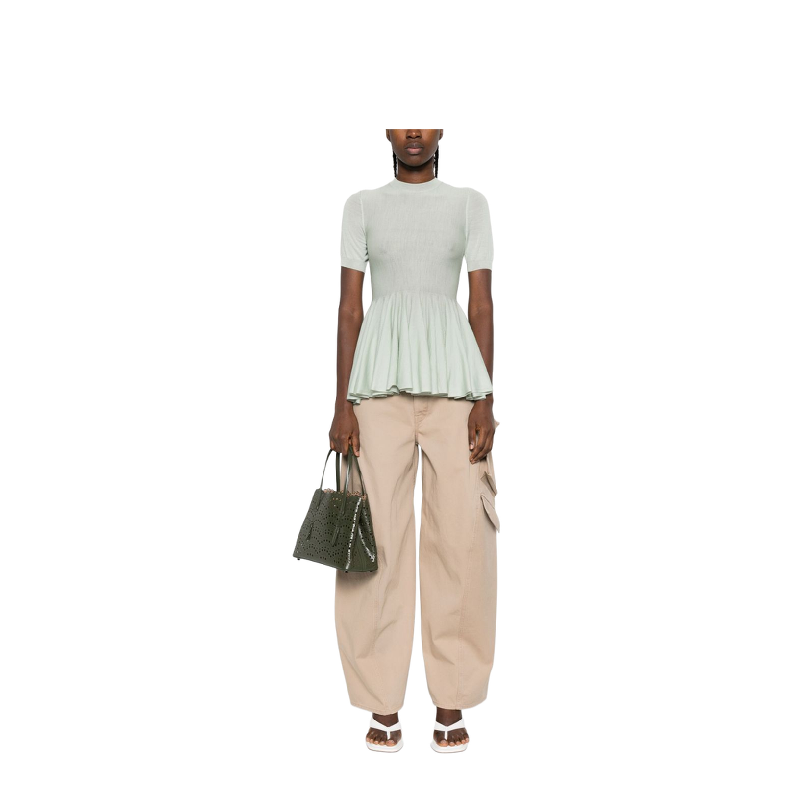 Wool Peplum Top - Image 2