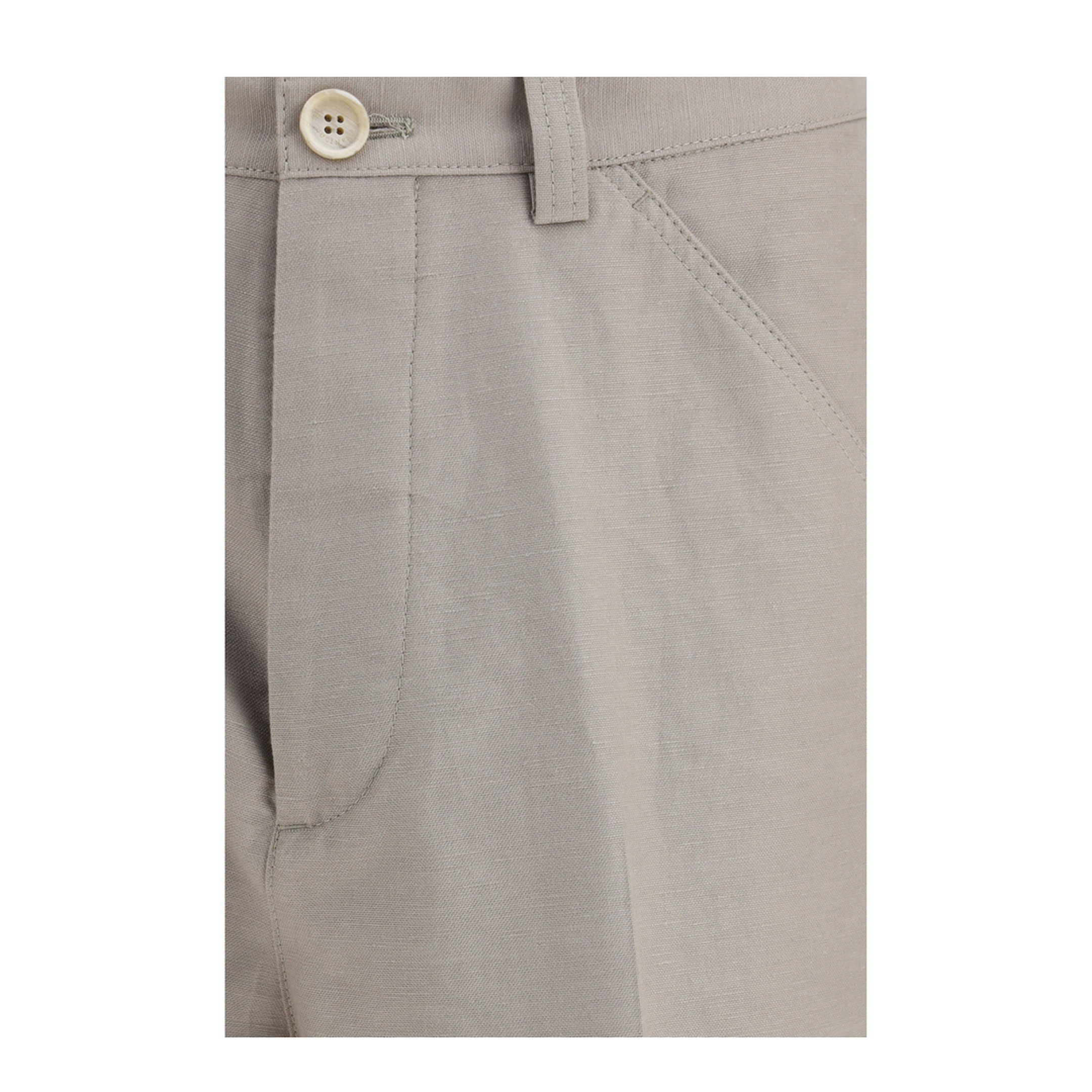 Tailored Pants in Cotton with Belt Loops - Image 3