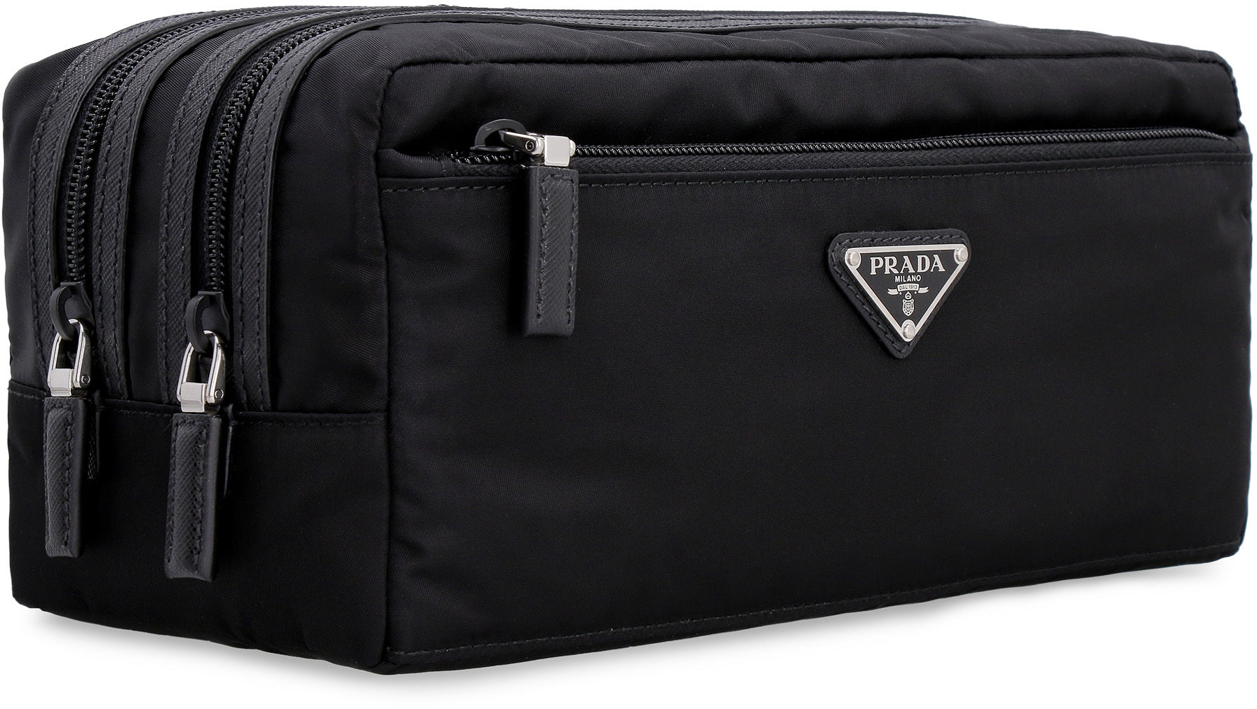 Double Zipped Pouch, SIlver Hardware - Image 4