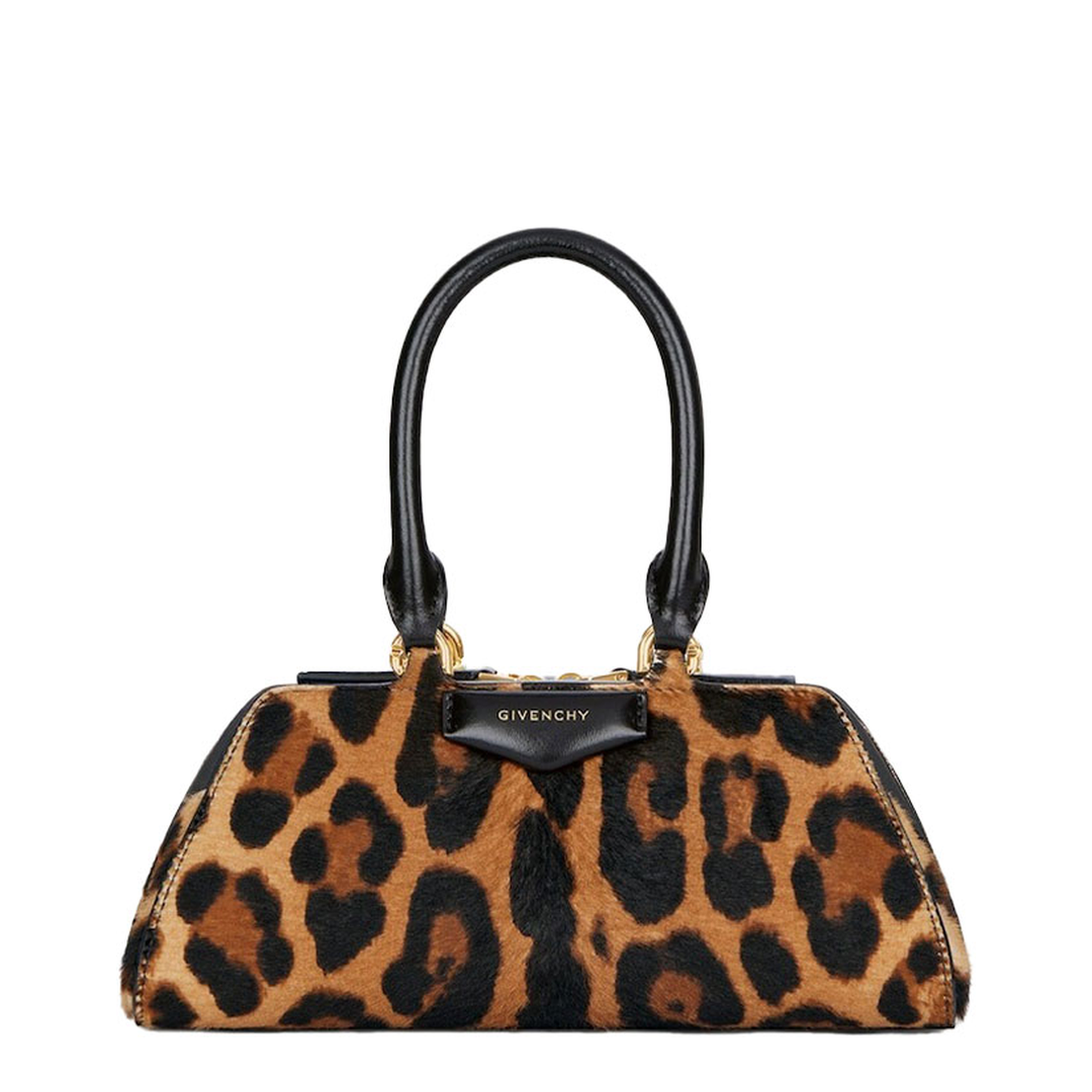Antigona East-West Mini Calfskin Bag - Black/Beige - Image 1