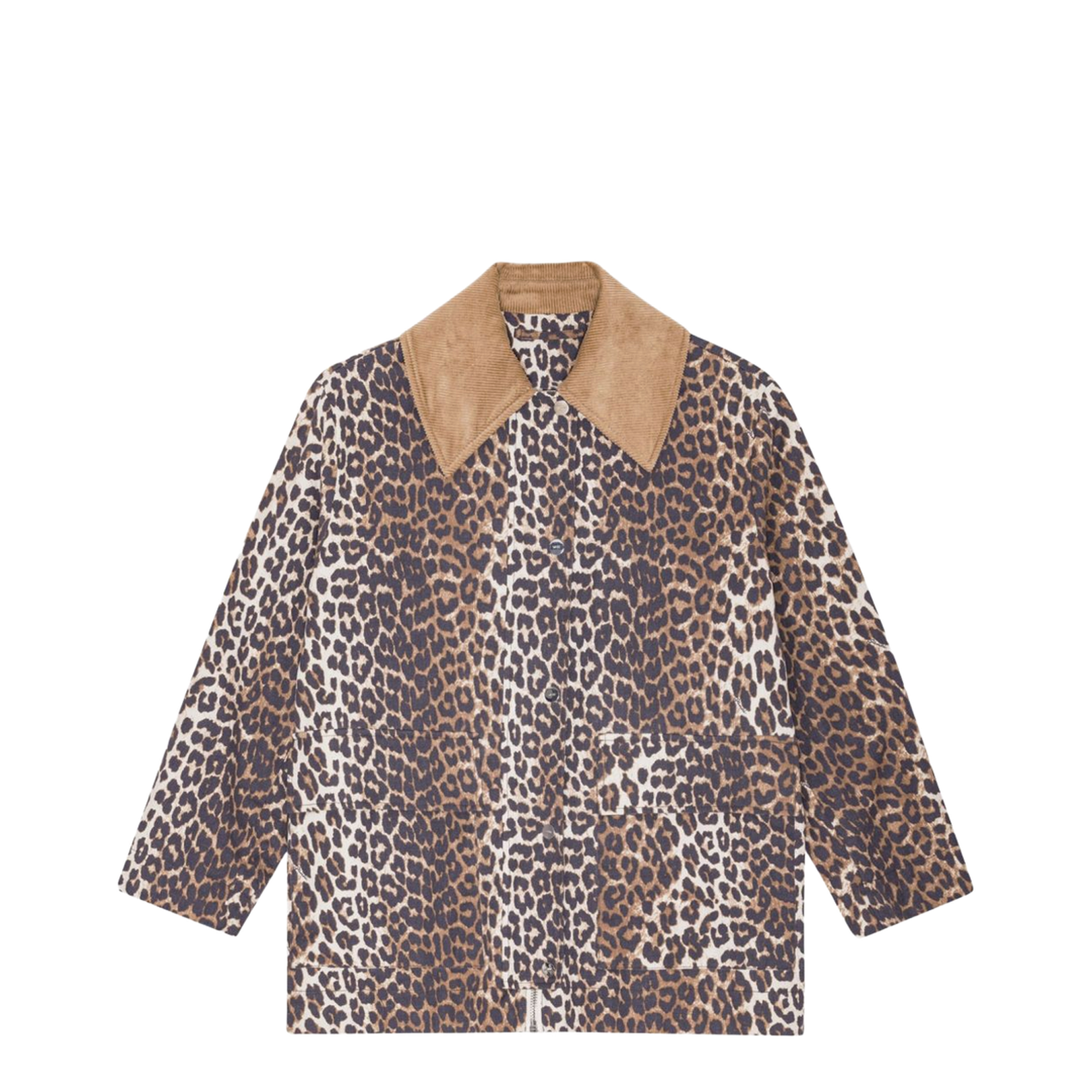 Leopard Print Midi Jacket - Image 1