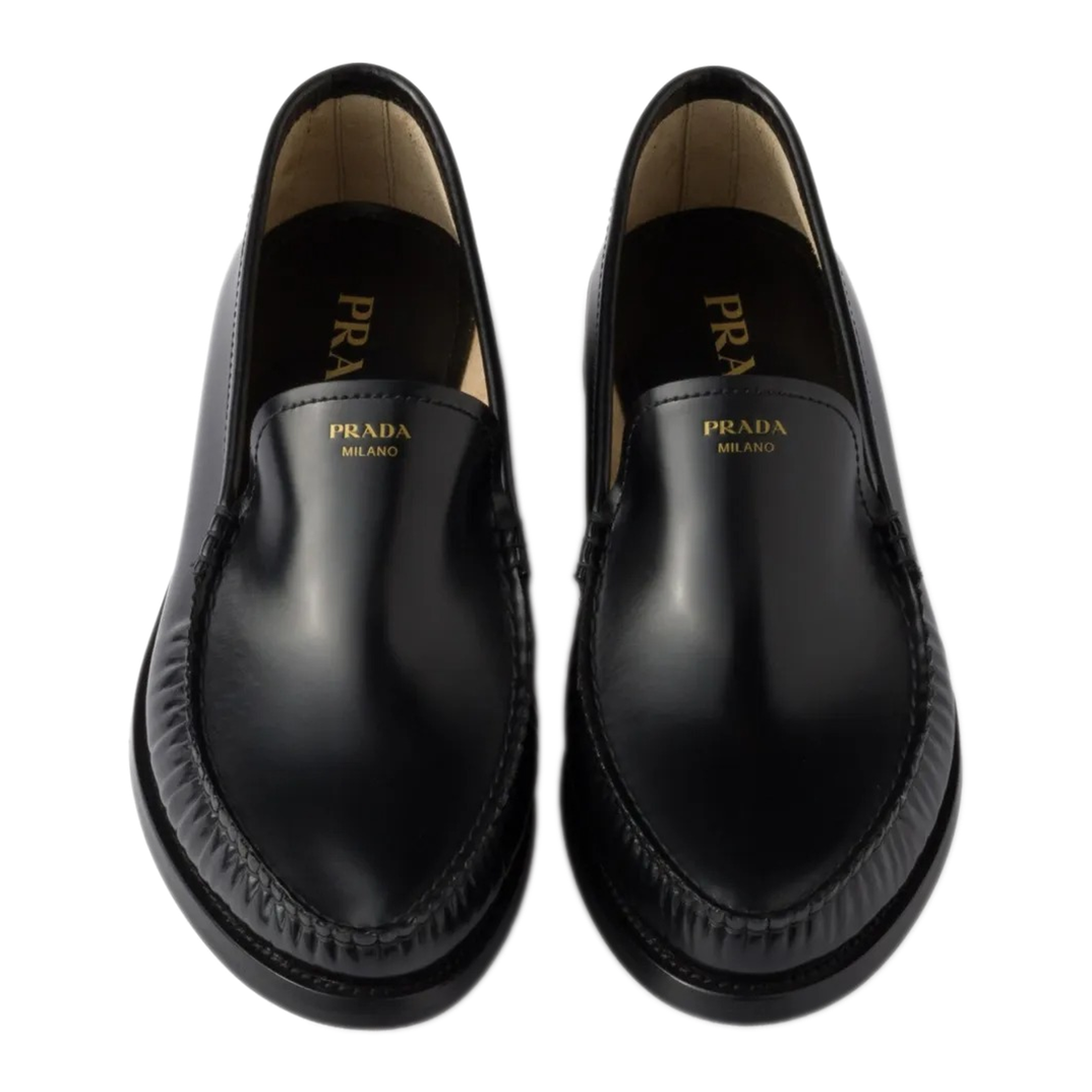 Brushed Fumé Leather Loafers - Image 2