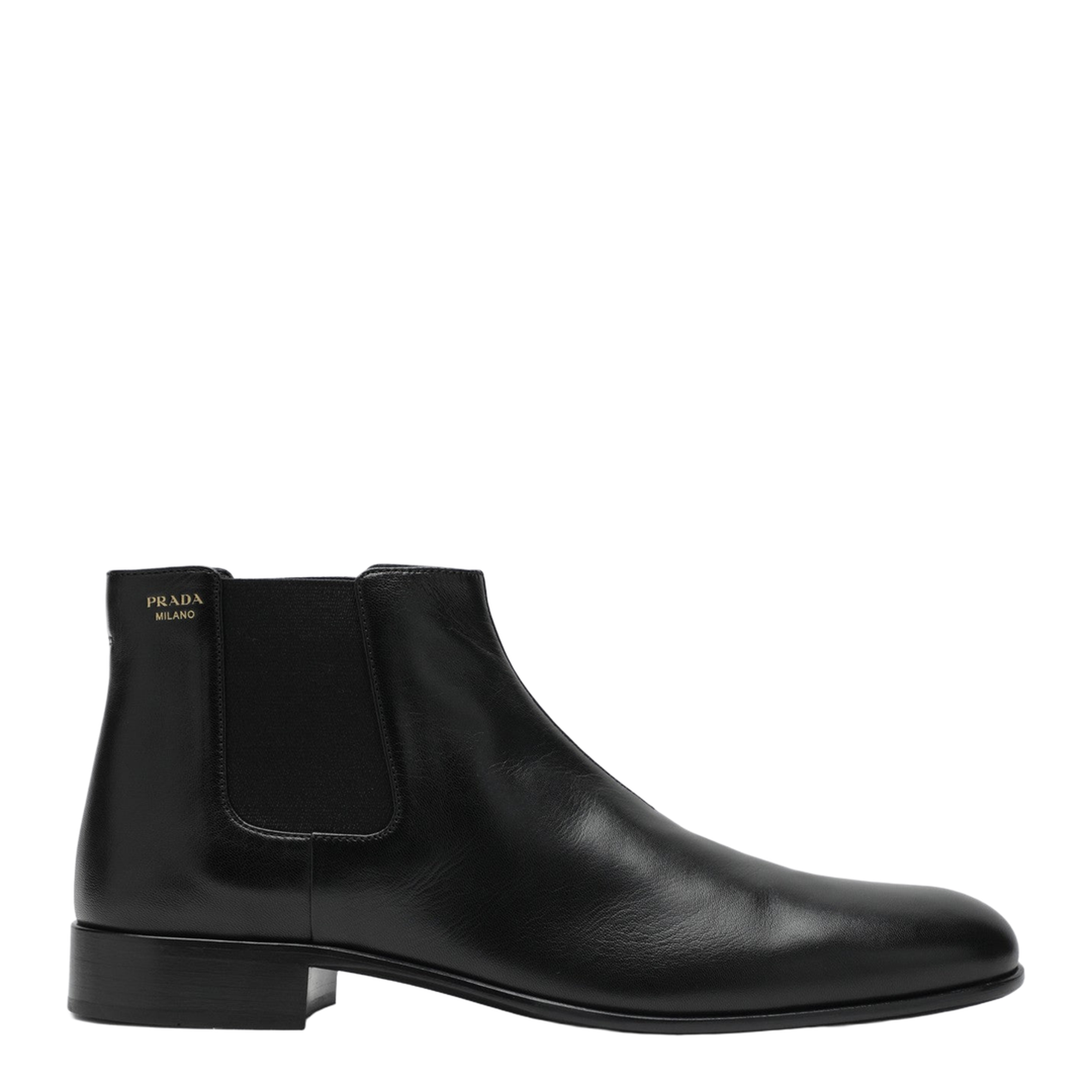Leather Ankle Boots Nero - Image 1