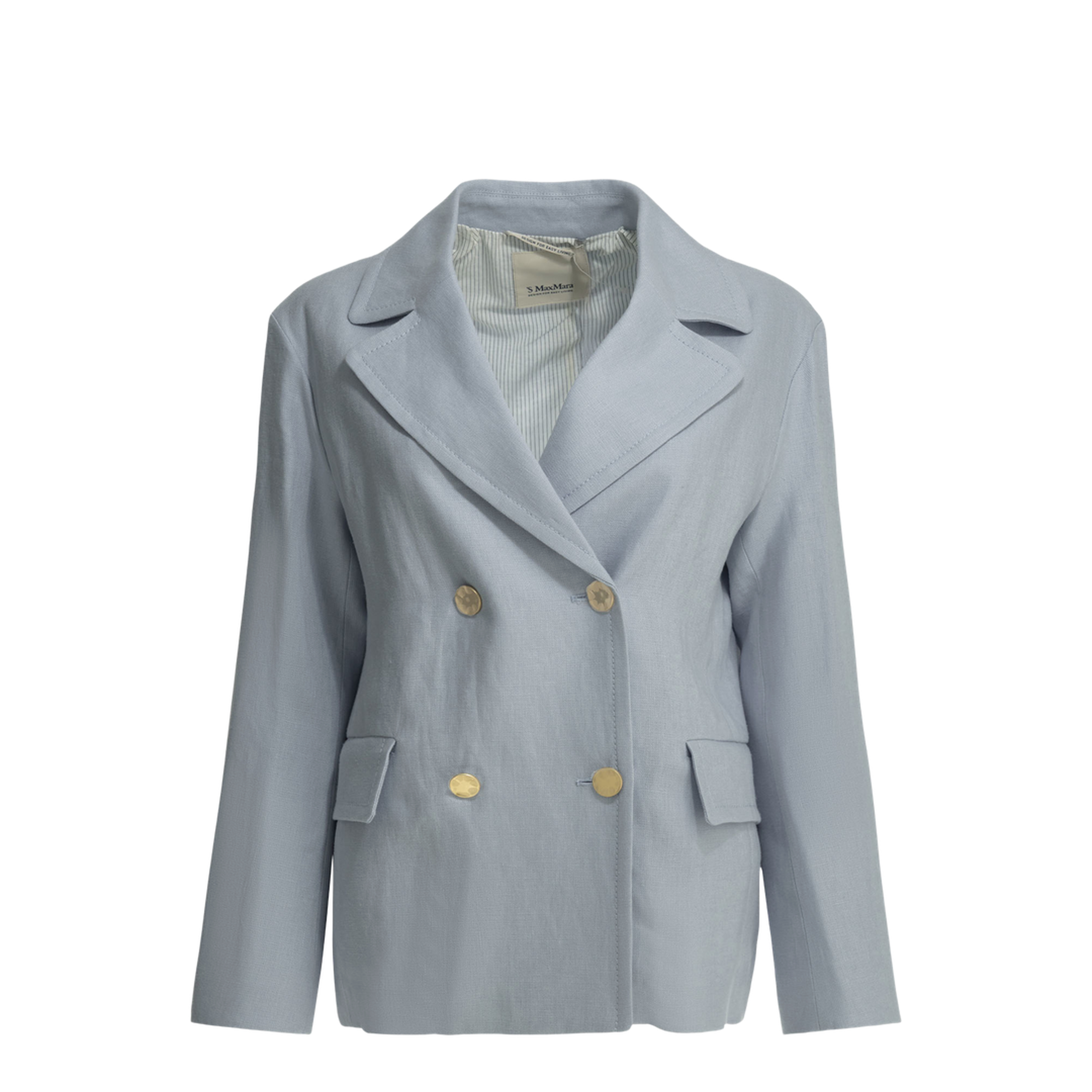 Linen Double-Breasted Blazer - Image 1