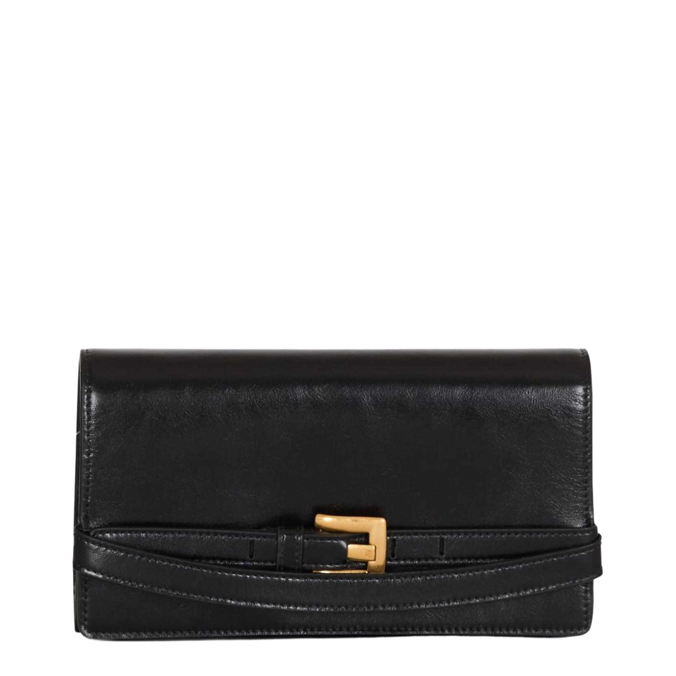 Shuffle Calfskin Wallet-On-Chain - Black - Image 1