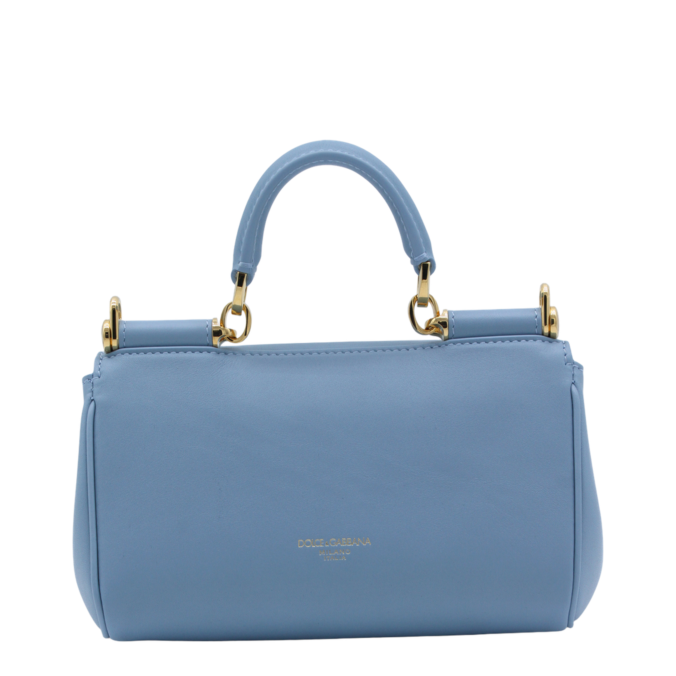 My Sicily Medium Calfskin Top-Handle Bag - Azure - Image 5
