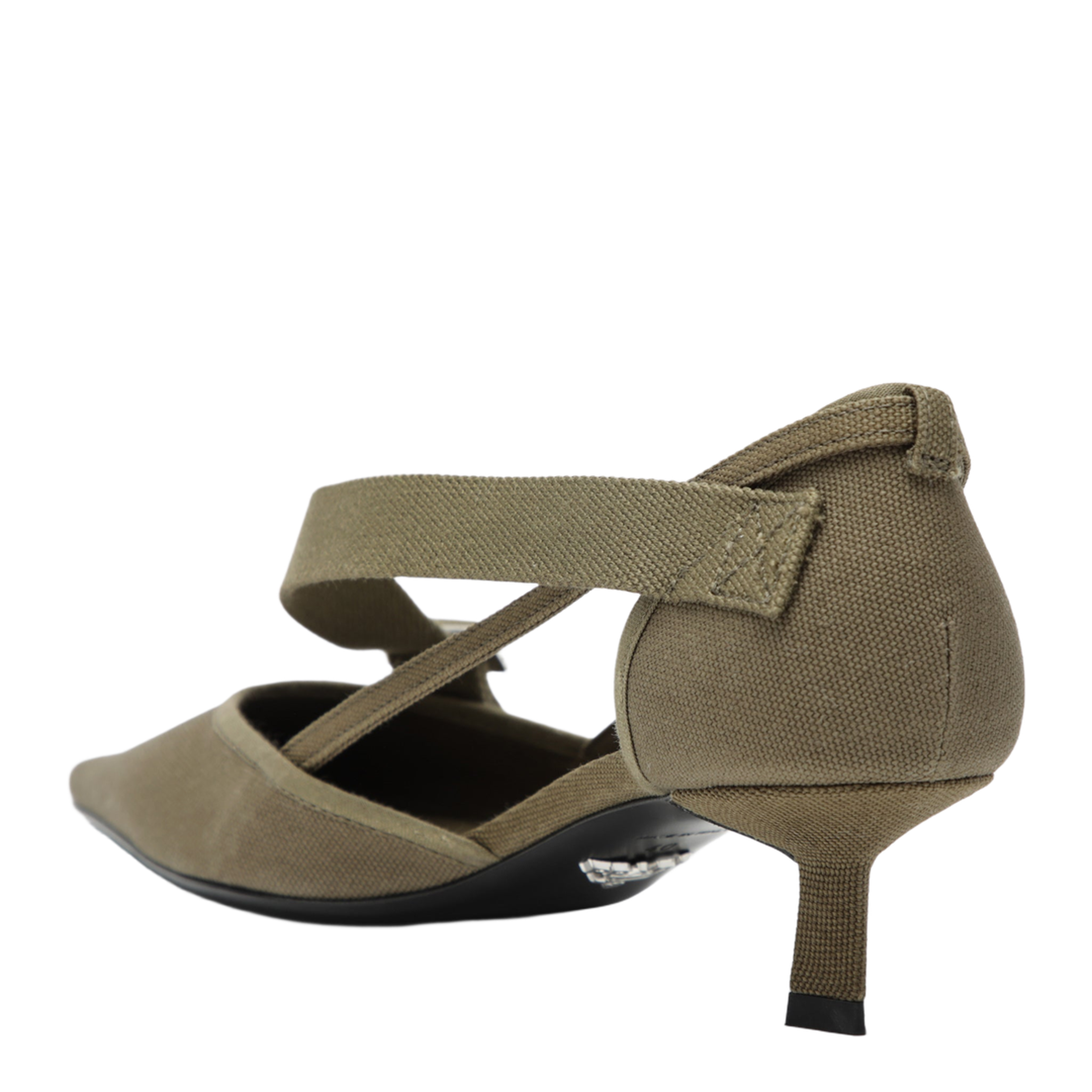 Canvas Pumps In Forest Color - Image 2
