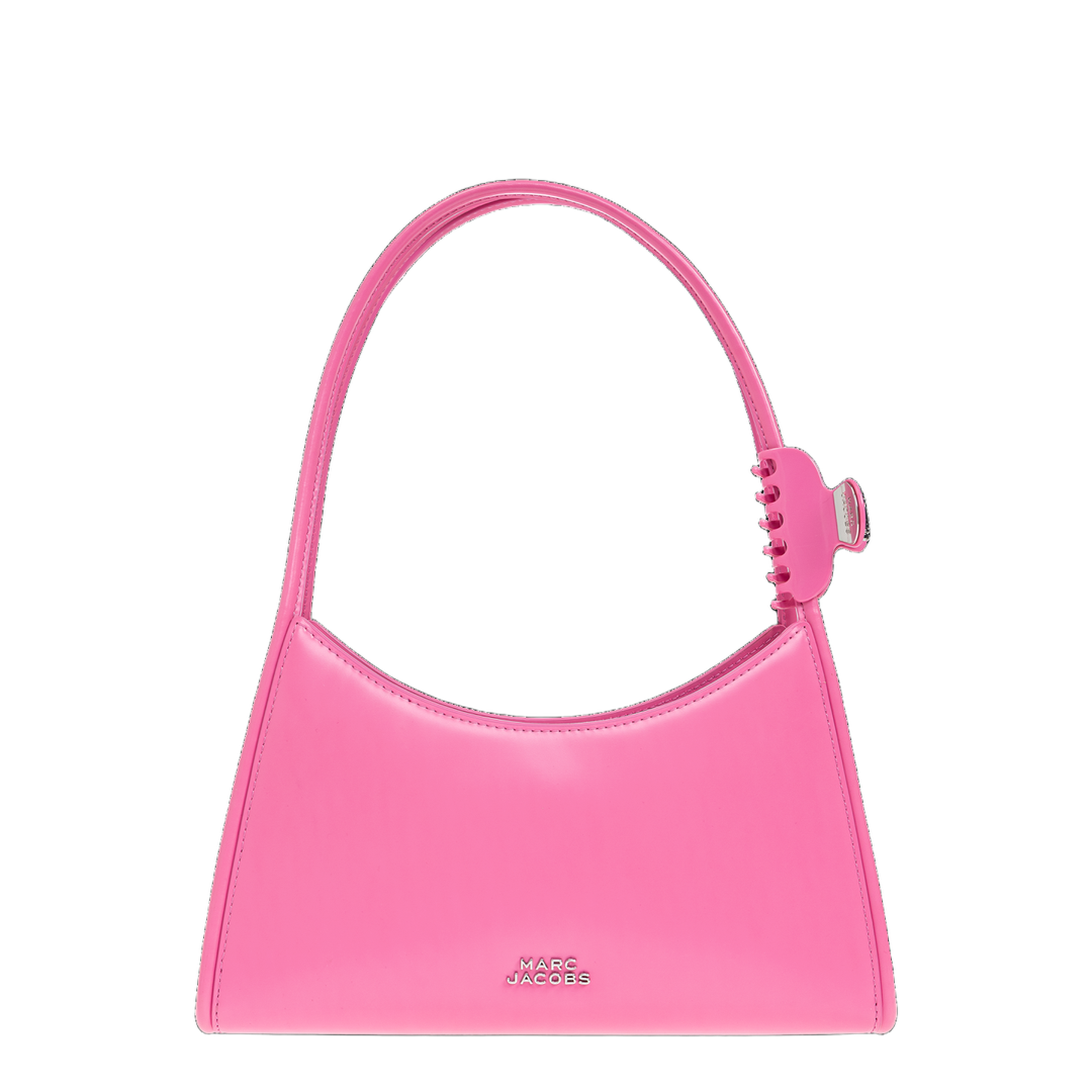 The Glam Spazzolato Leather Shoulder Bag - Bow Pink - Image 1