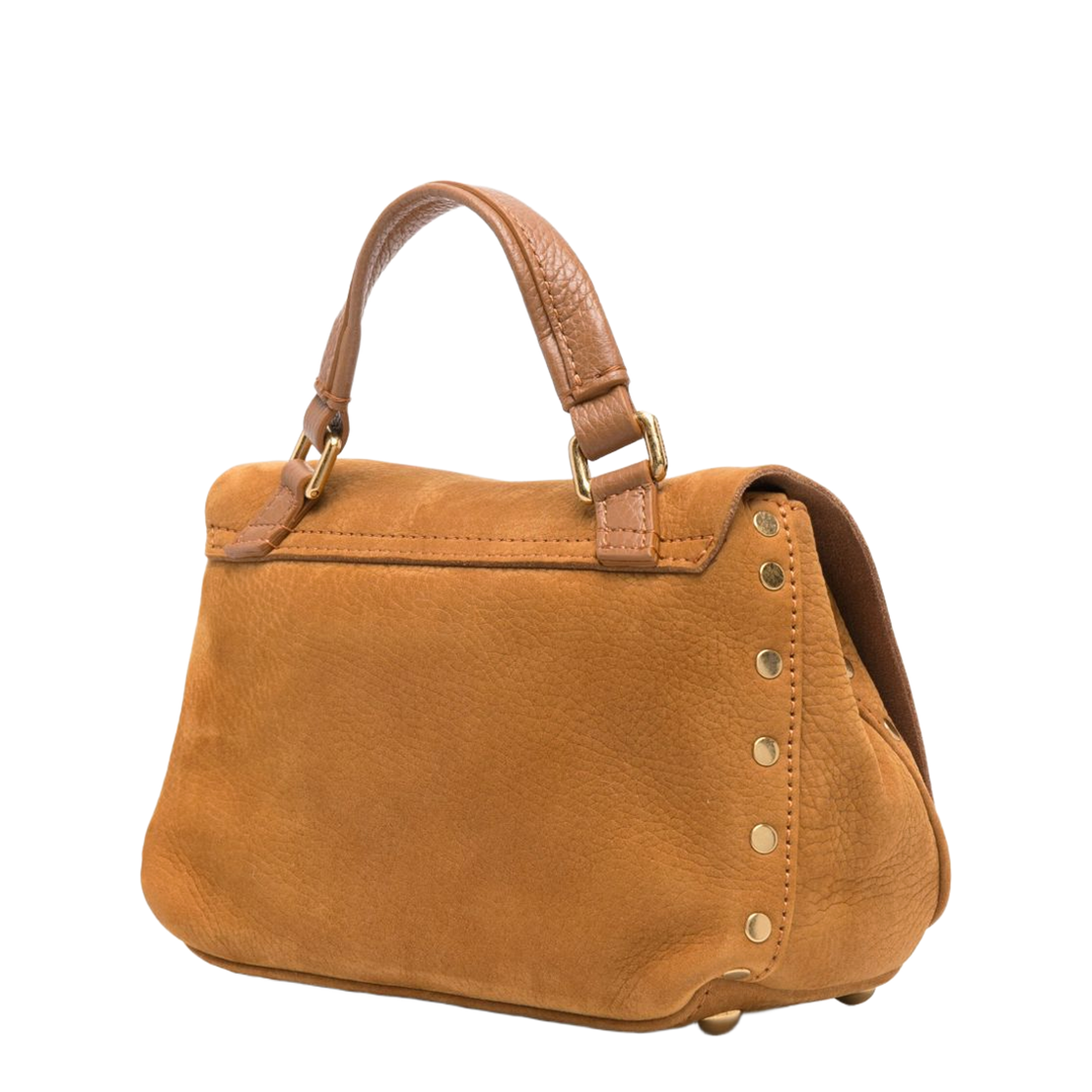 Postina Baby Nylon-Cowhide Bag - Brown Sorrento Walnut - Image 4