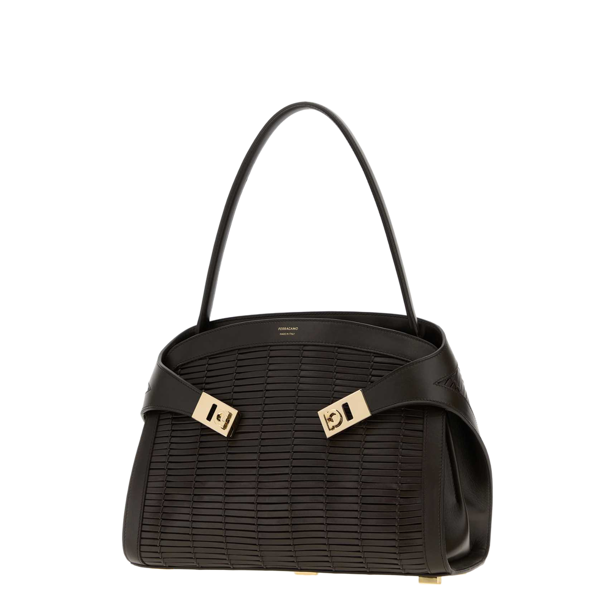 Hug M Calfskin Handbag - Testa di Moro - Image 1