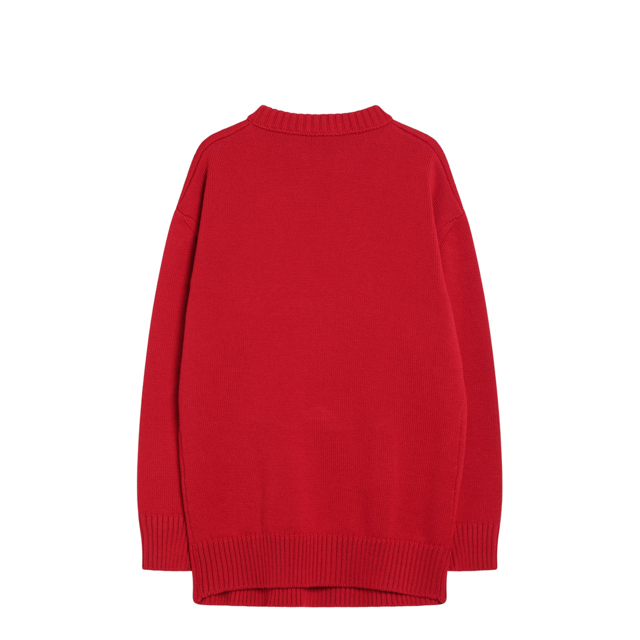 Red Wool Sweater with Bow - Image 2