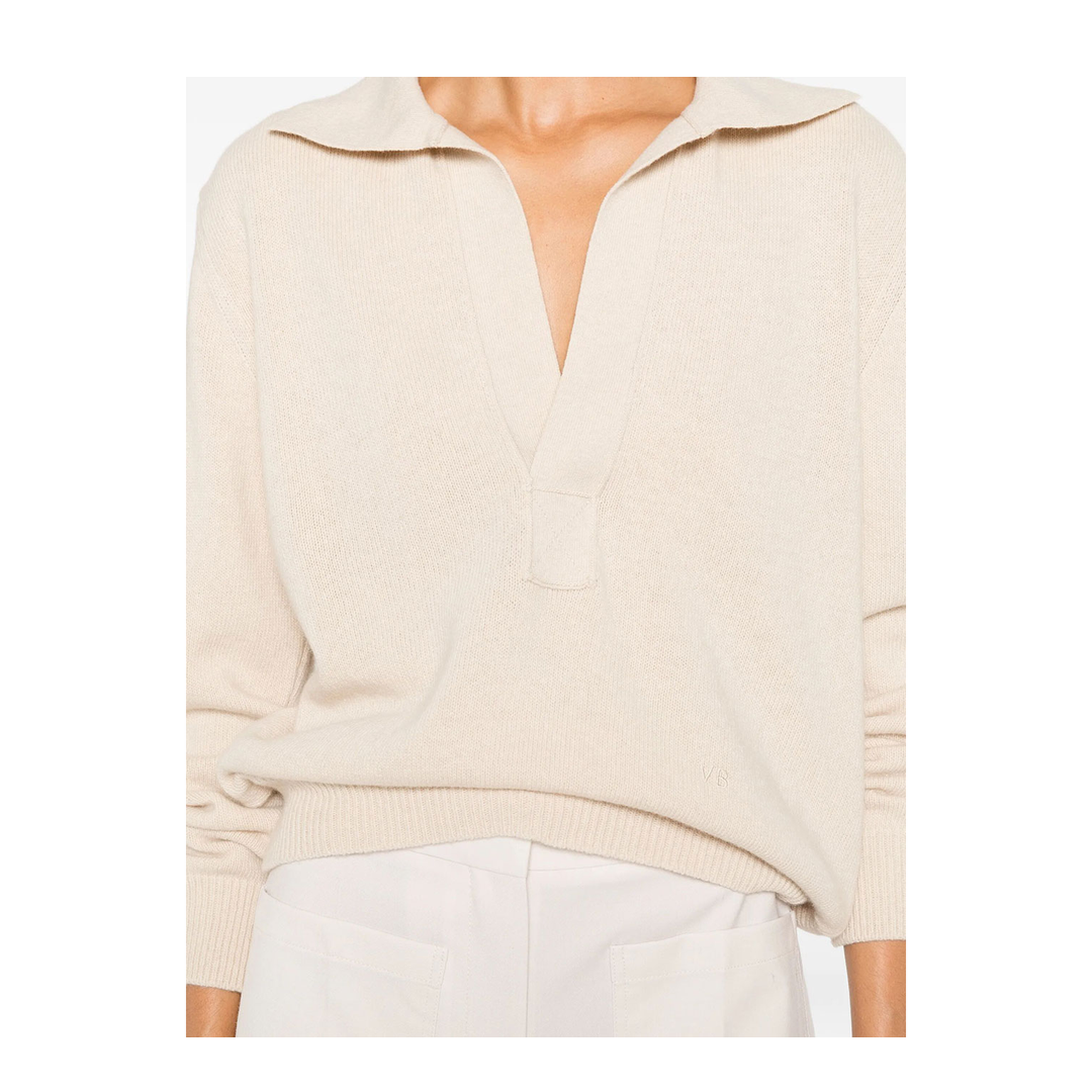 Genevieve Polo Jumper in Merino Wool - Image 4