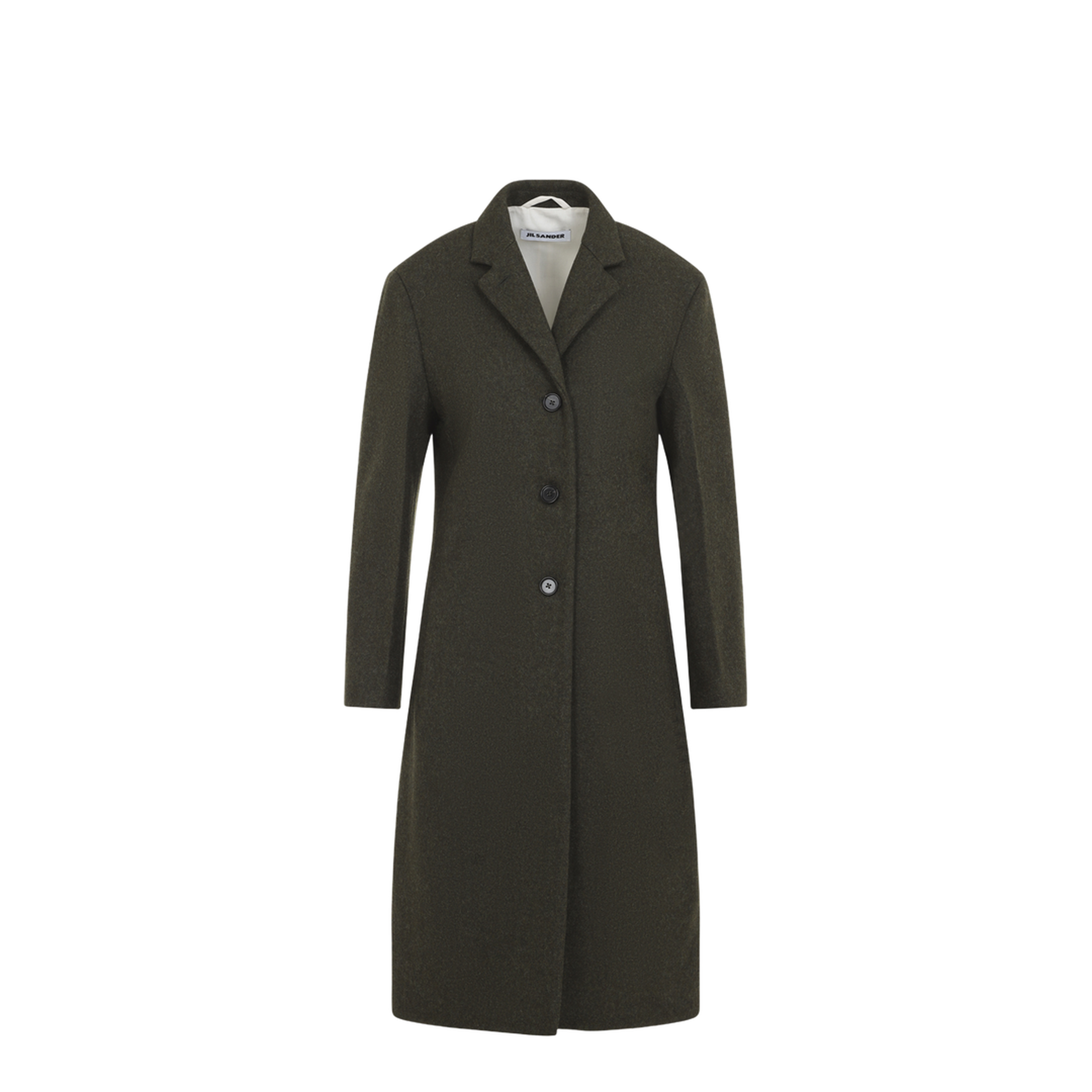 Slim Straight Knee-Length Coat - Image 1