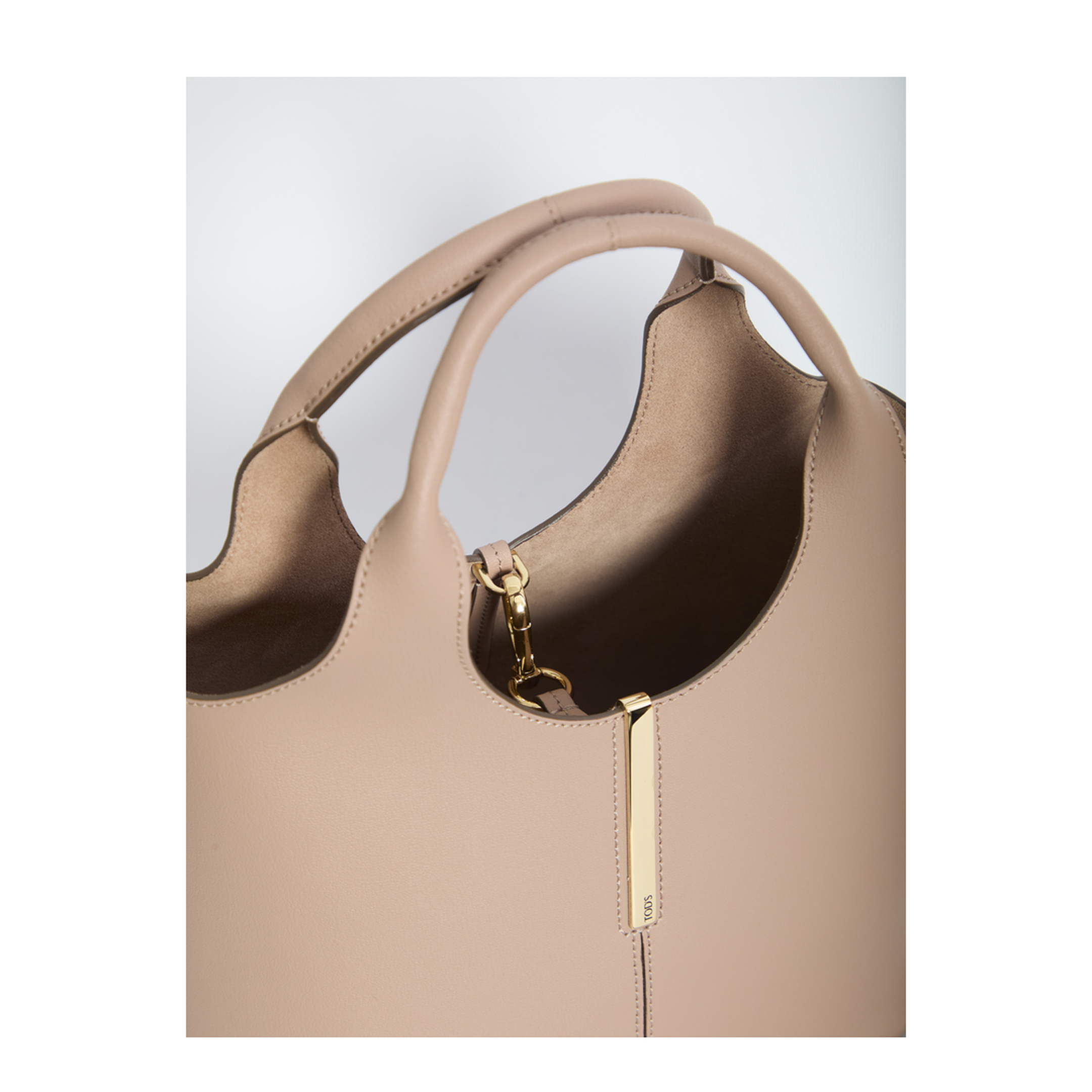 EBR Mini Calfskin Tote Shopping Bag - Natural - Image 4