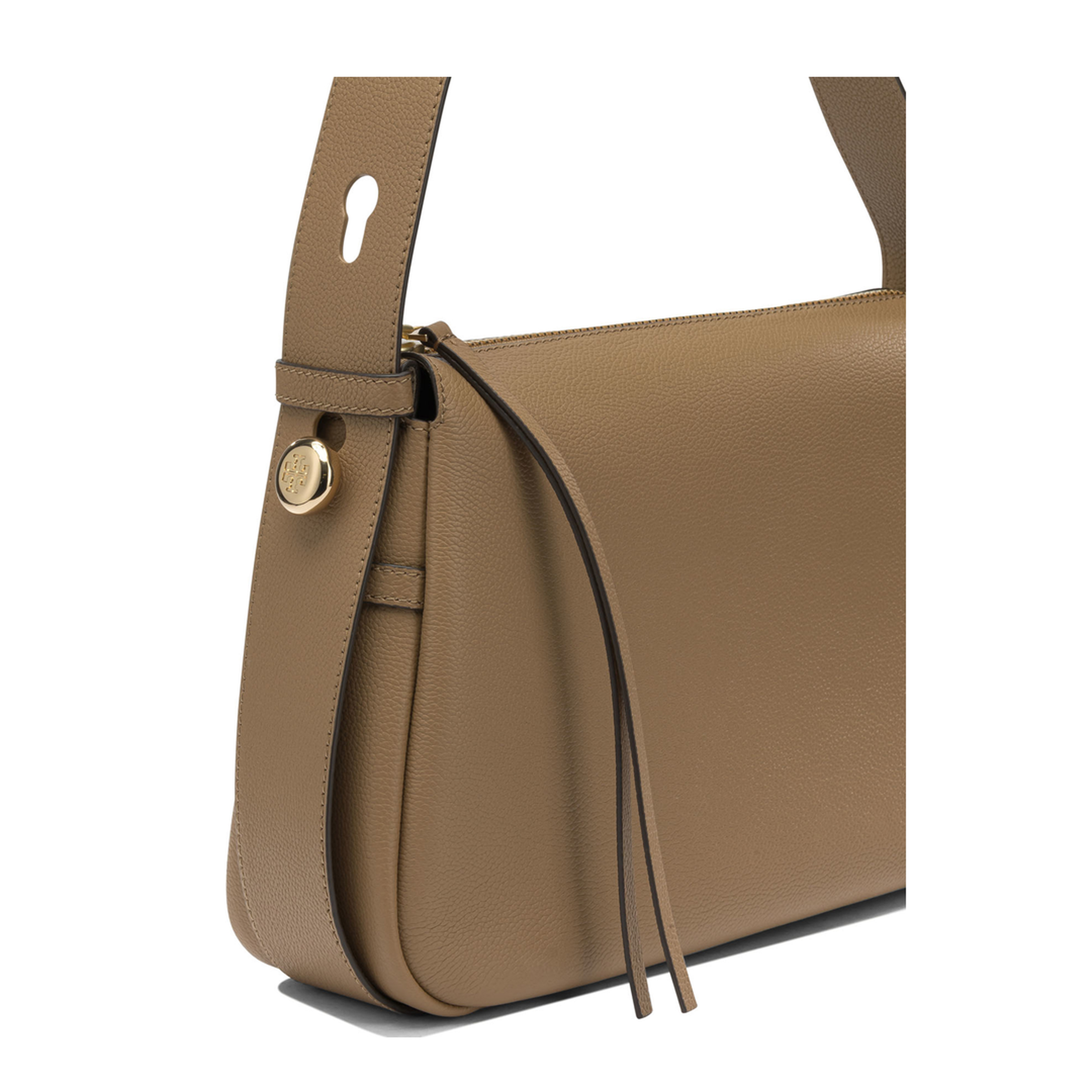 Romy Pebbled Leather Crossbody - Tiramisu - Image 4