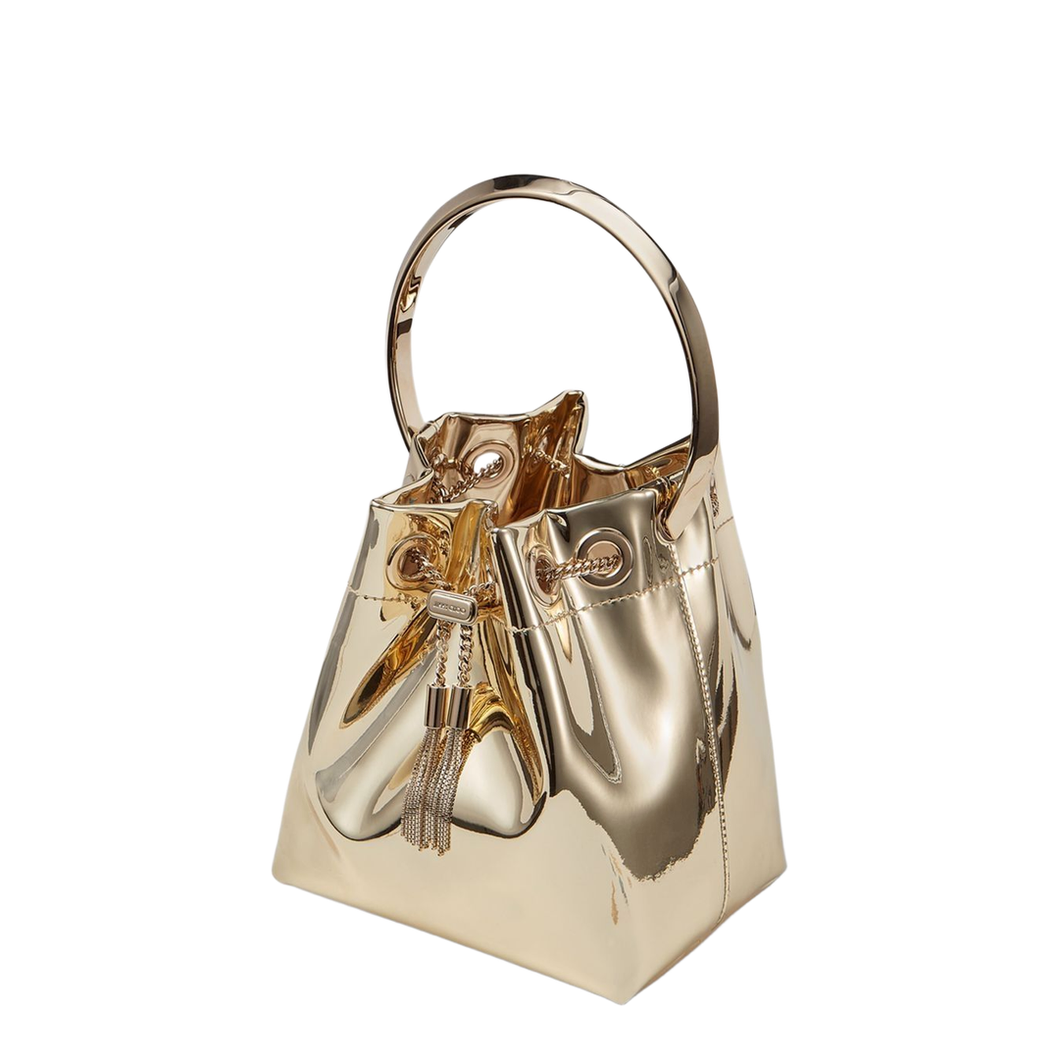Bon Bon Patent Bucket Bag - Gold - Image 2
