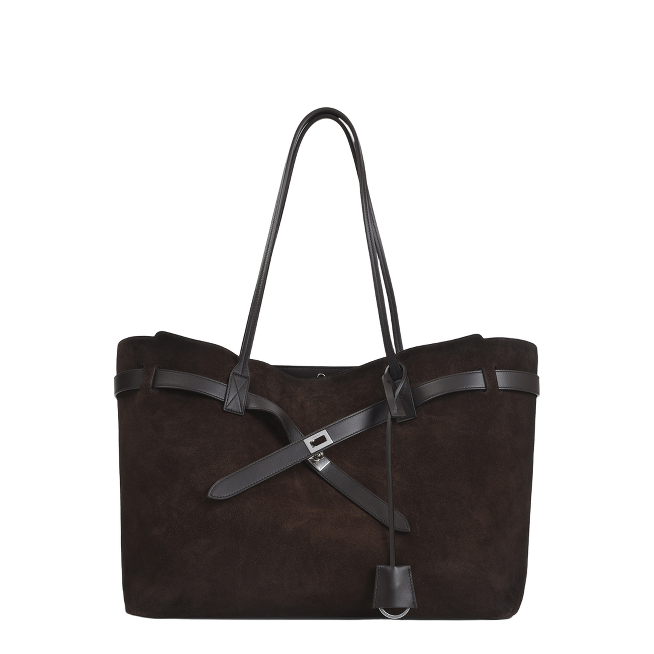 Bel Air Large Suede Tote Bag - Espresso - Image 1