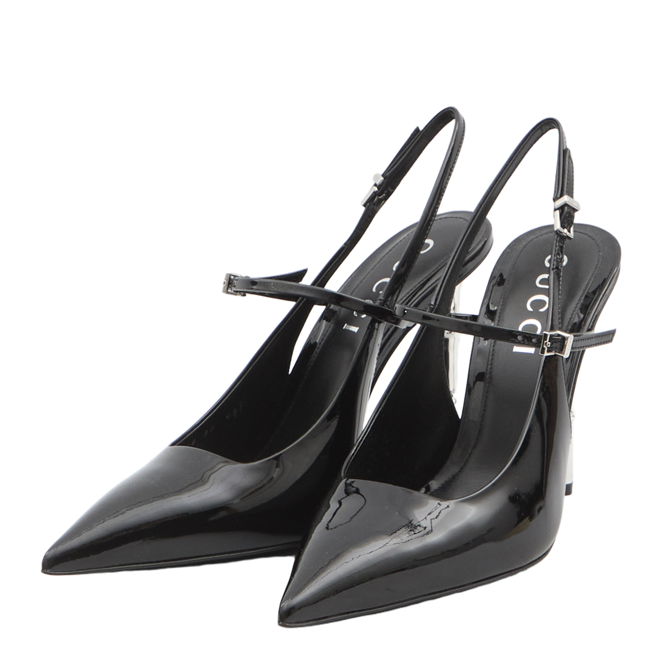 Bamboo 105 Slingback Pumps In Patent Leather - Image 2