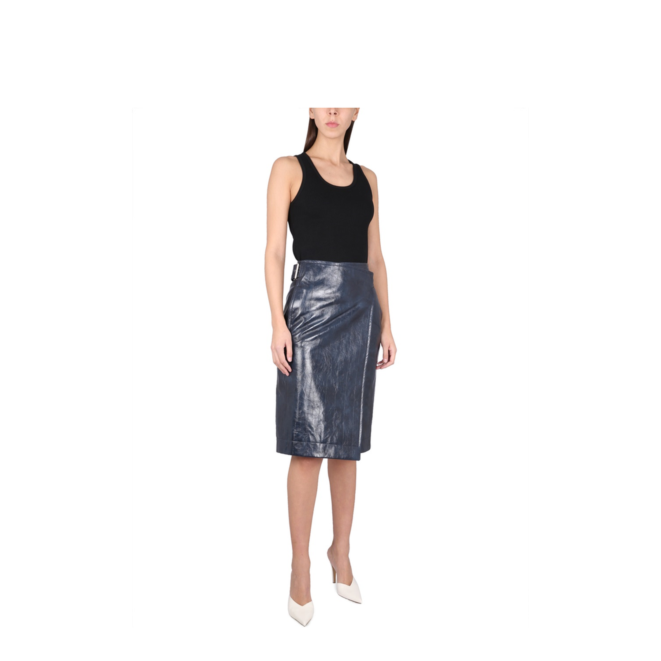 Leather Midi Skirt - Image 2