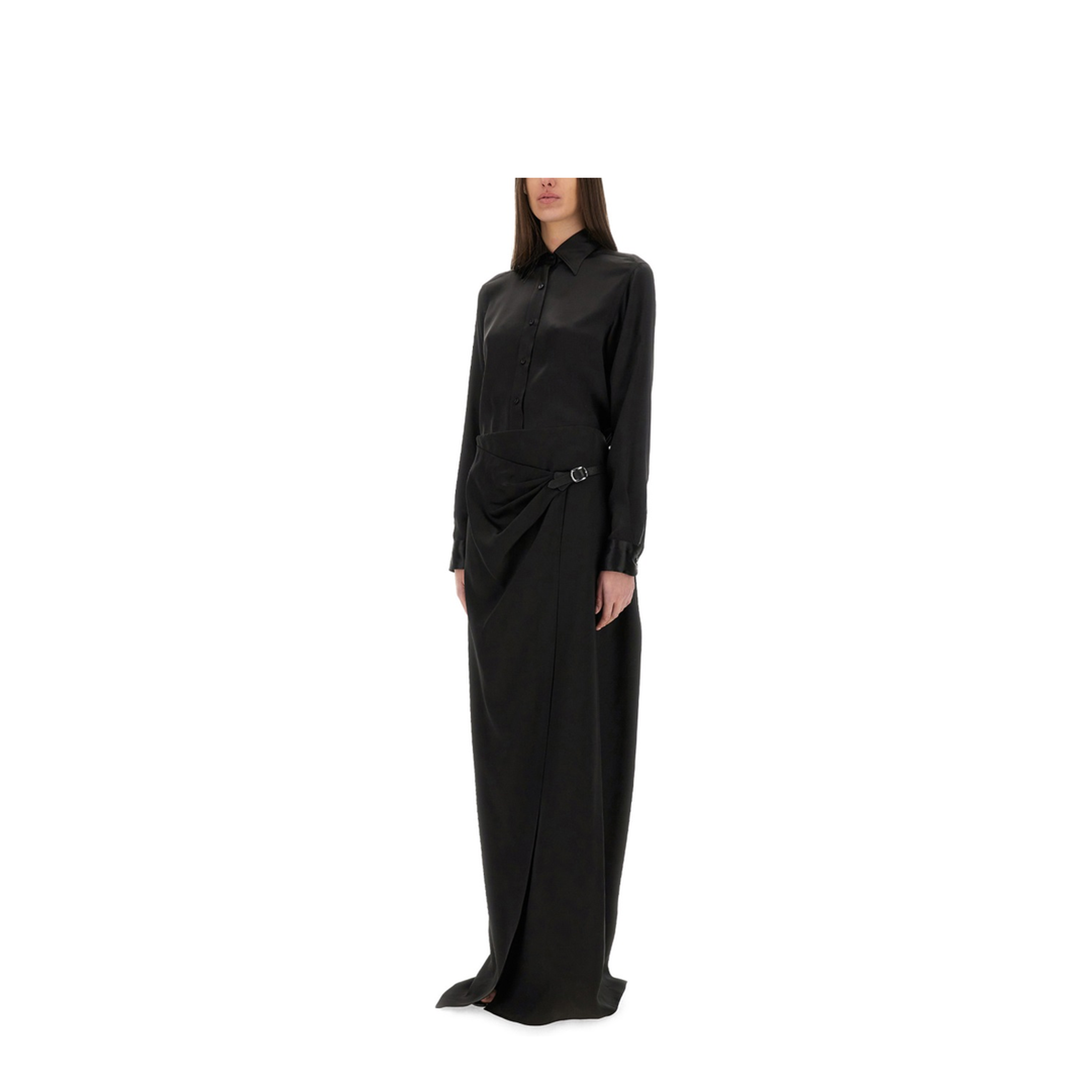 Maxi Wrap Skirt with Belt - Image 2