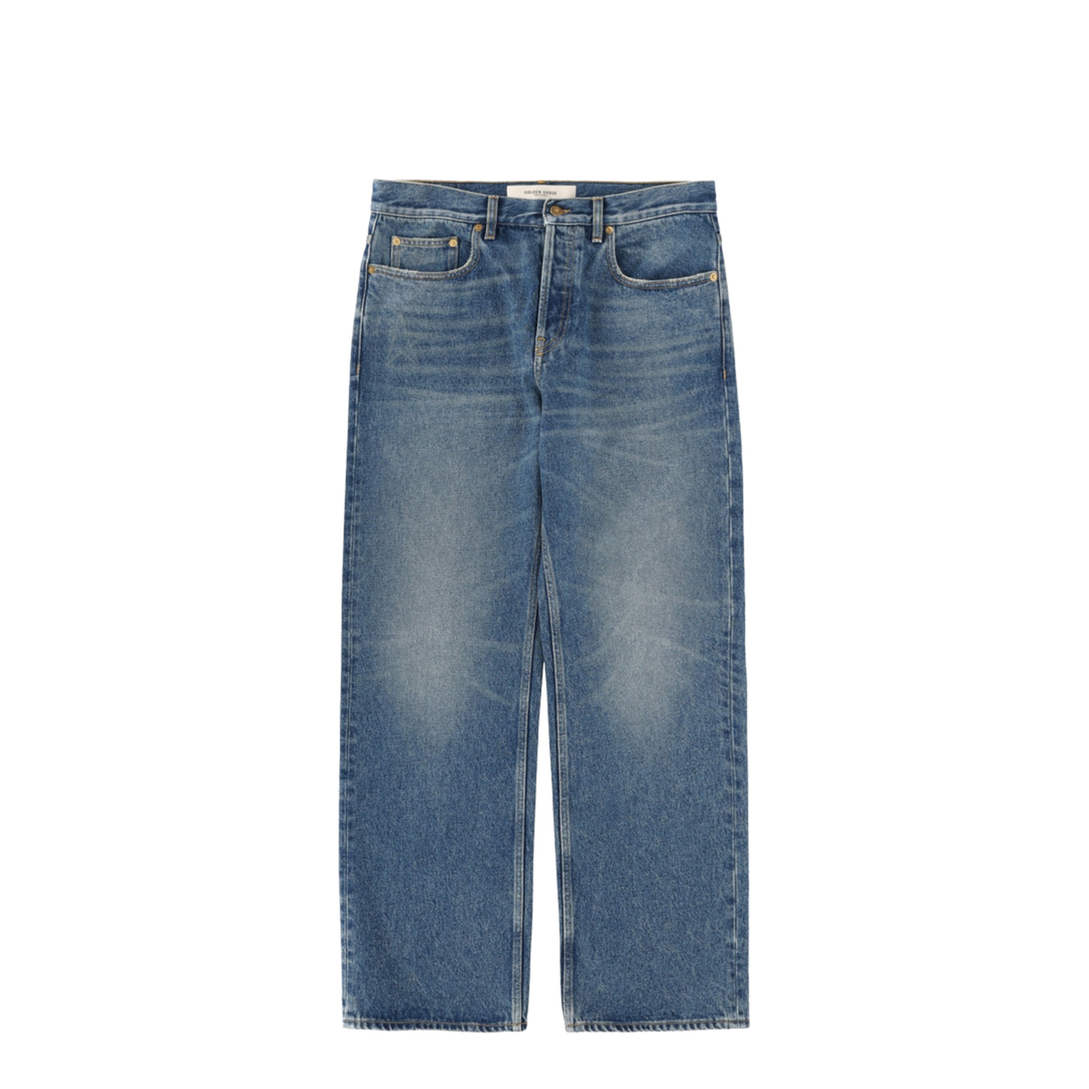 Blue Medium Wash Loose Jeans - Image 1