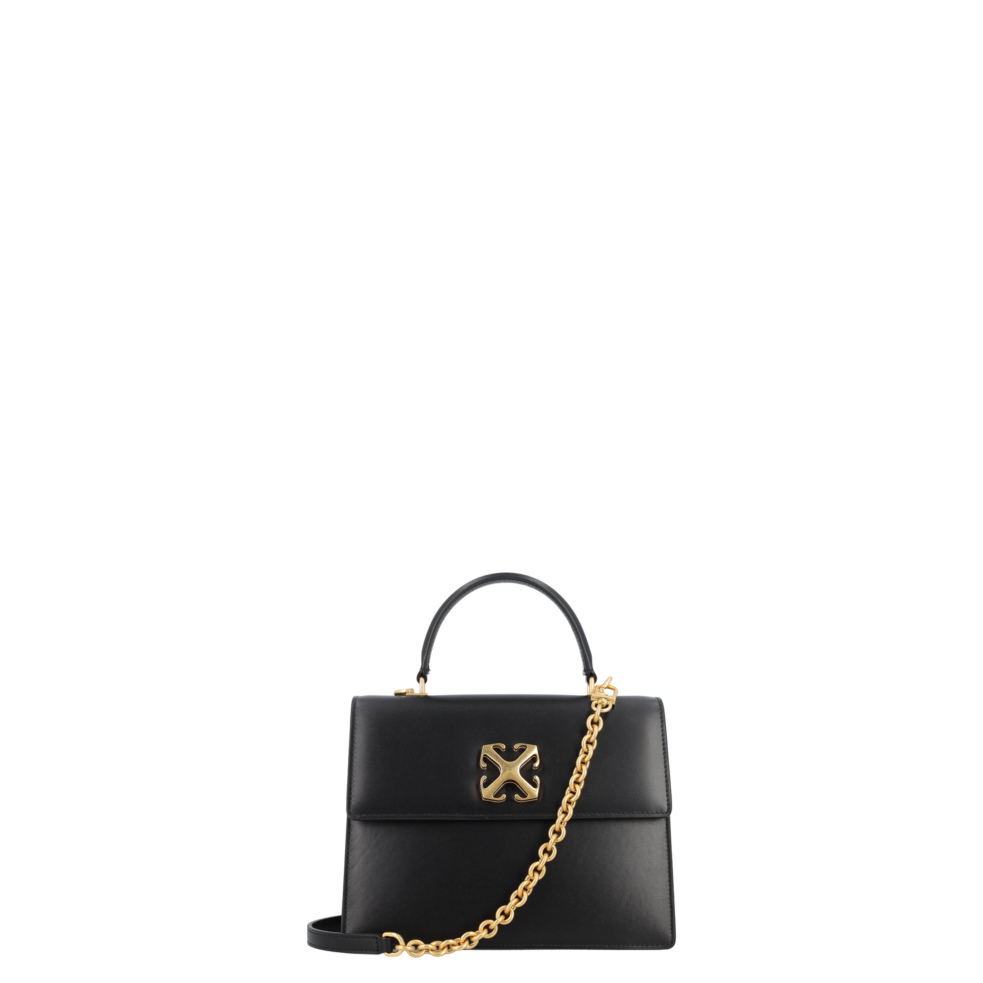 Black Leather Jitney 2.8 Handbag - Image 1